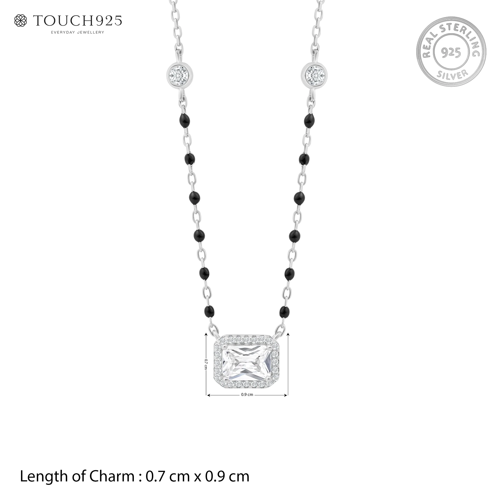 Minimal Square Halo Mangalsutra - Image 7