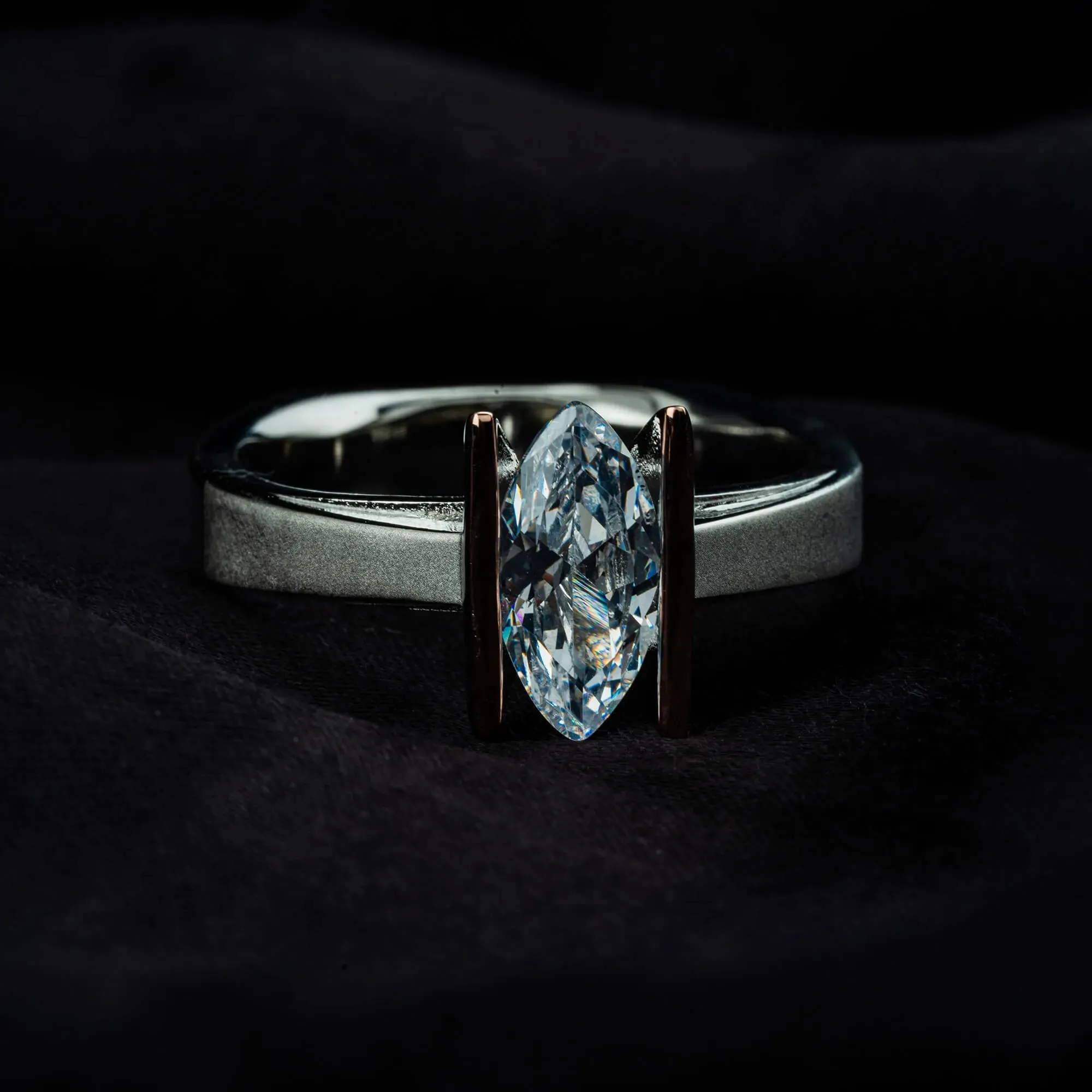 Minimalist CZ Band Ring - Image 3