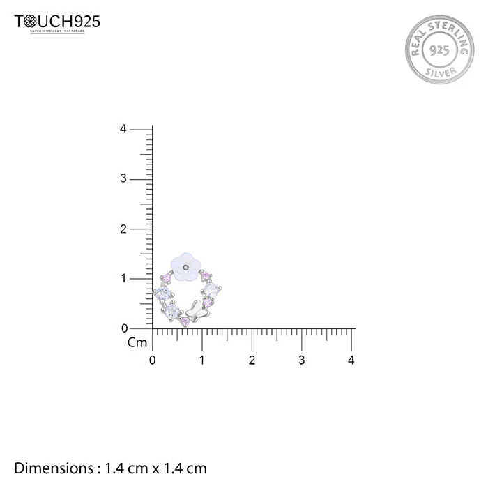 Minimalist Lustrous Floral Stud - Image 5