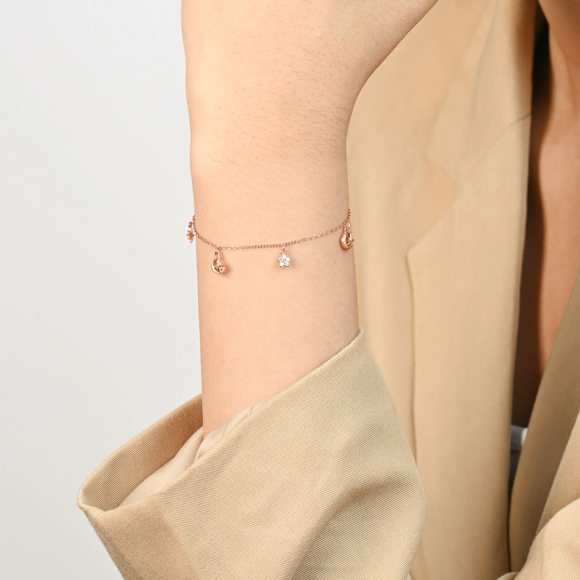 Moon & Star Charm Bracelet - Image 3