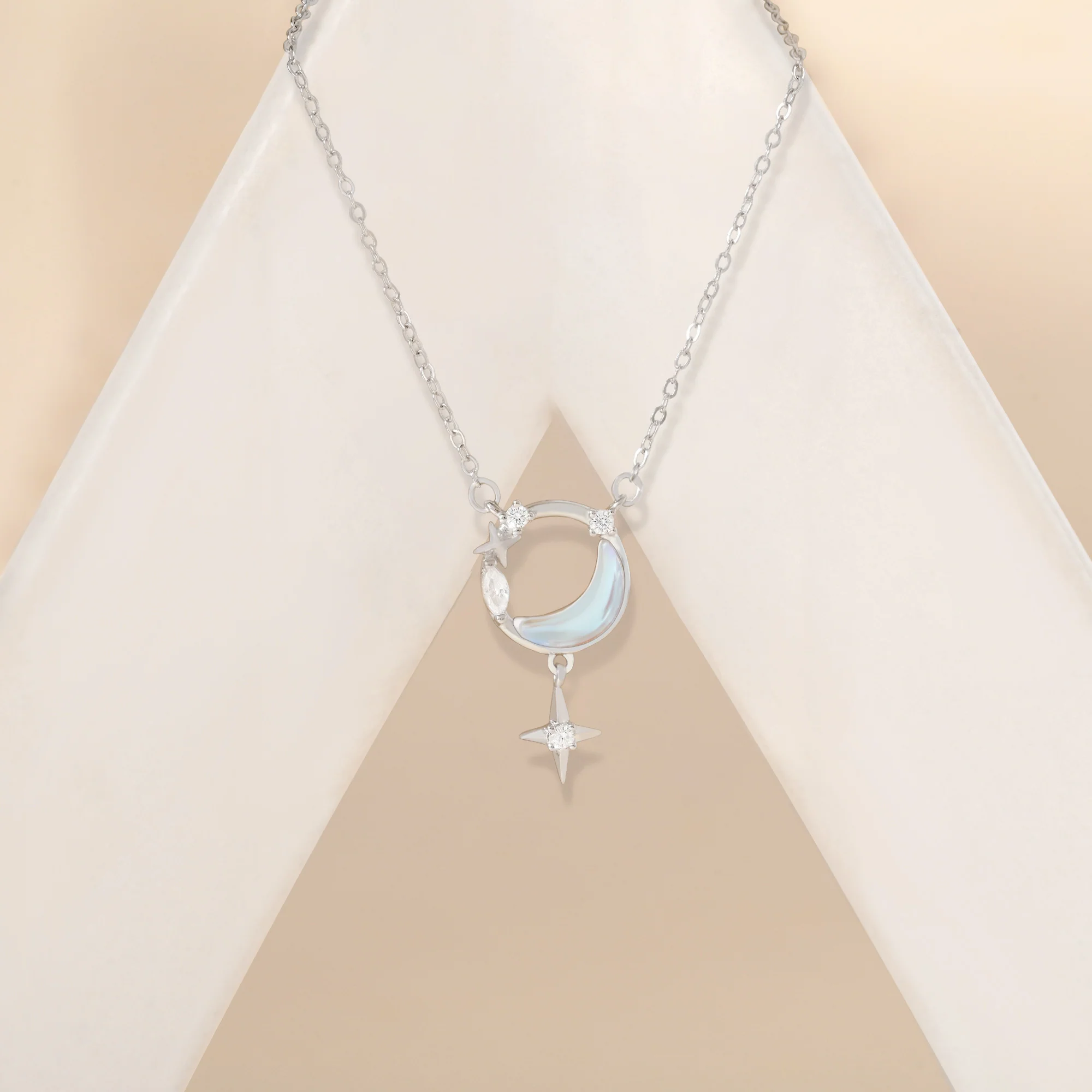 Moon & Star Pendant Necklace - Image 3