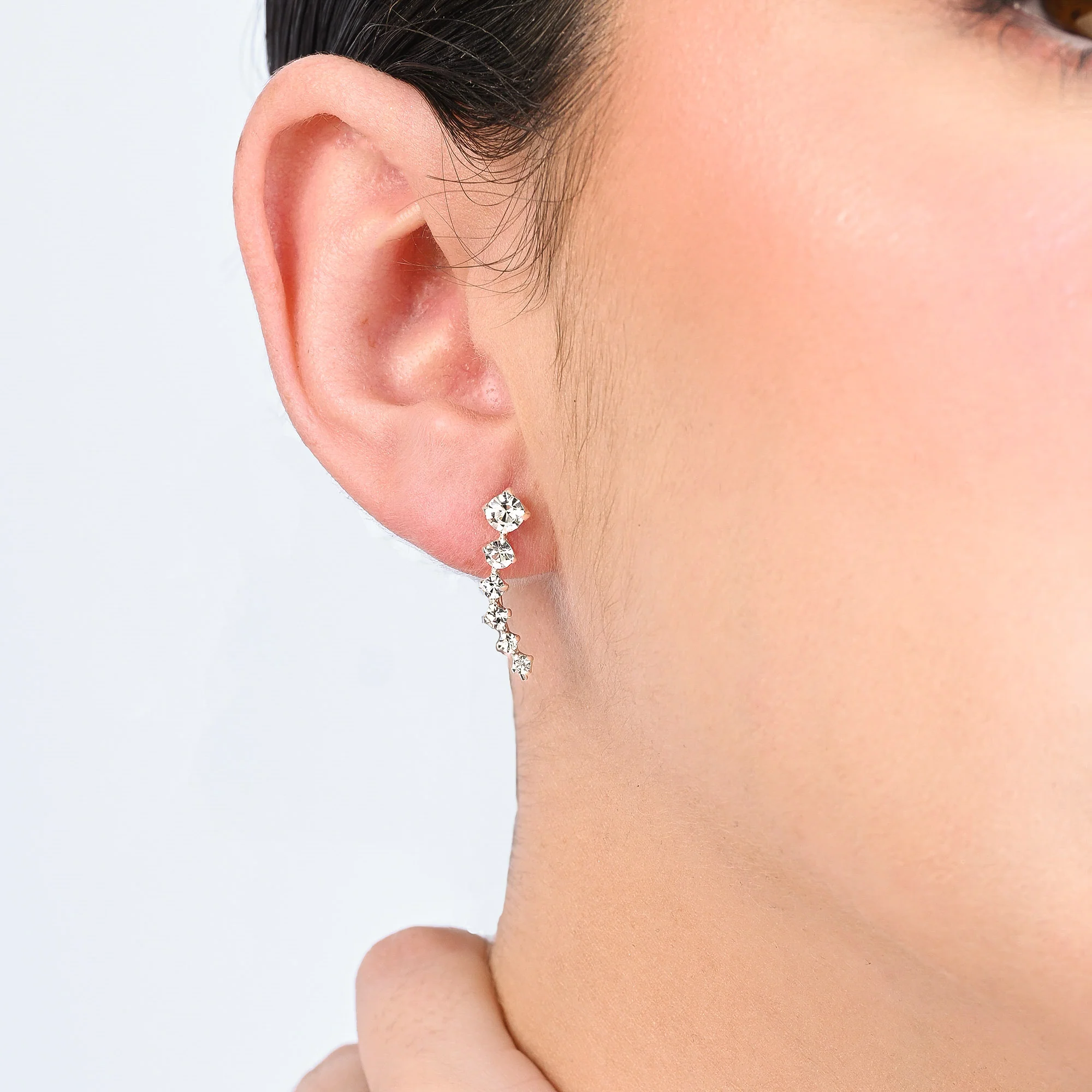 MoonArc Silver Earrings - Image 5