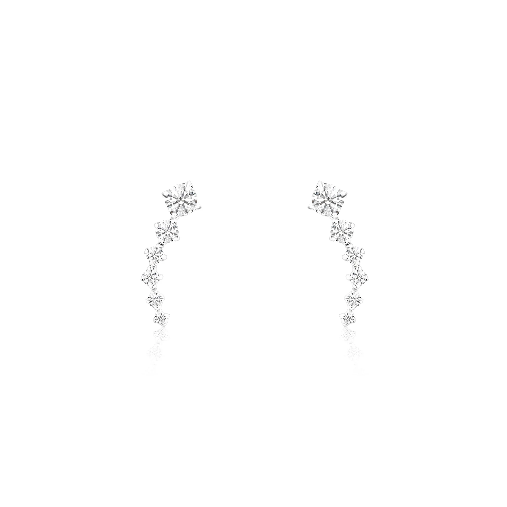 MoonArc Silver Earrings - Image 6