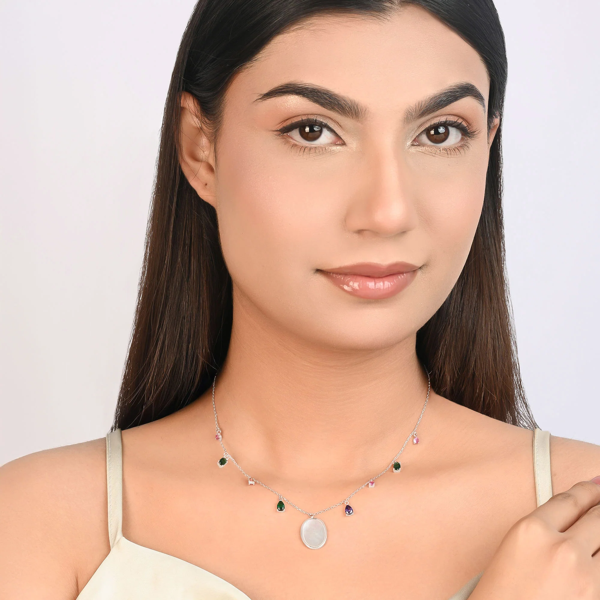 Mother Shell Drop Necklace - Image 3