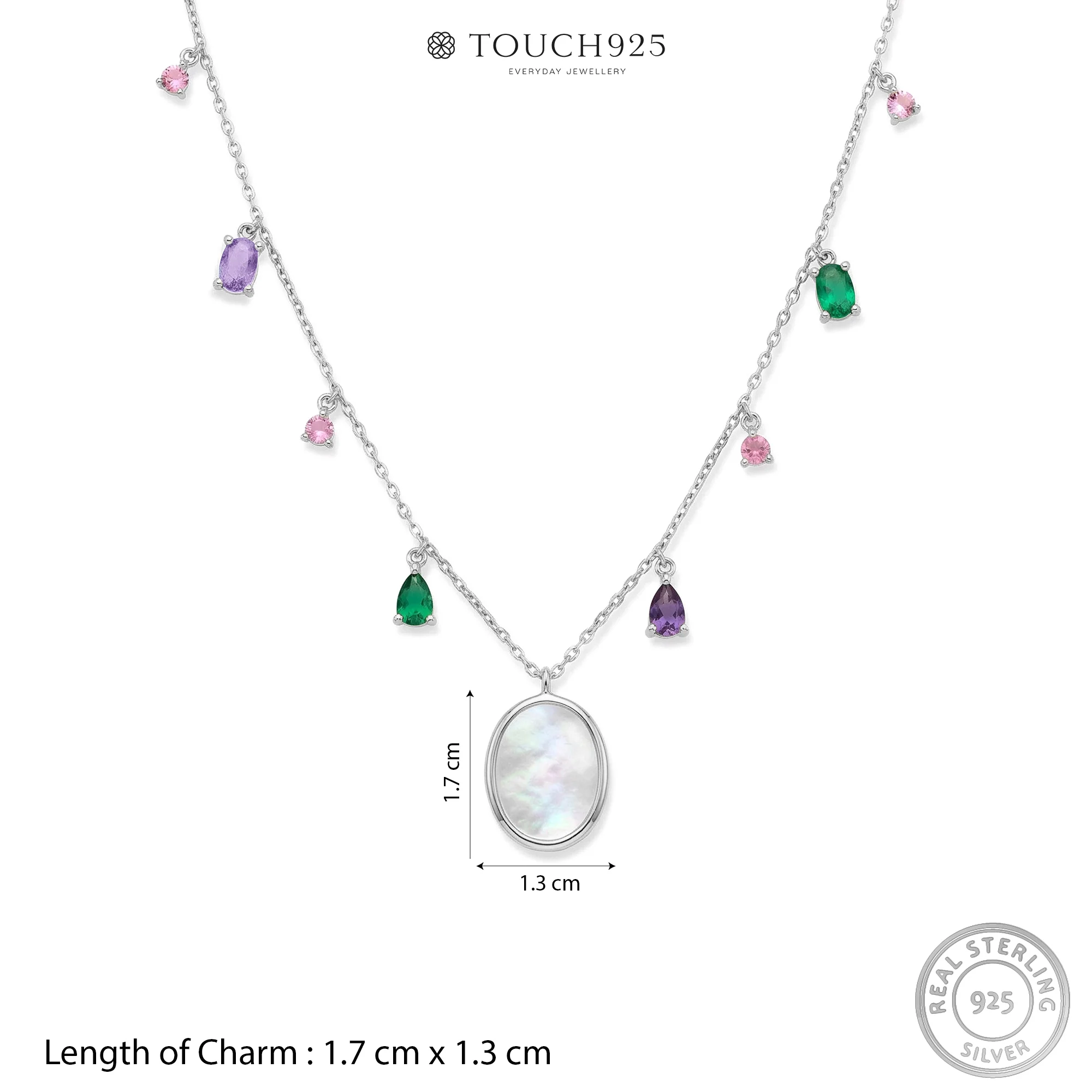 Mother Shell Drop Necklace - Image 6