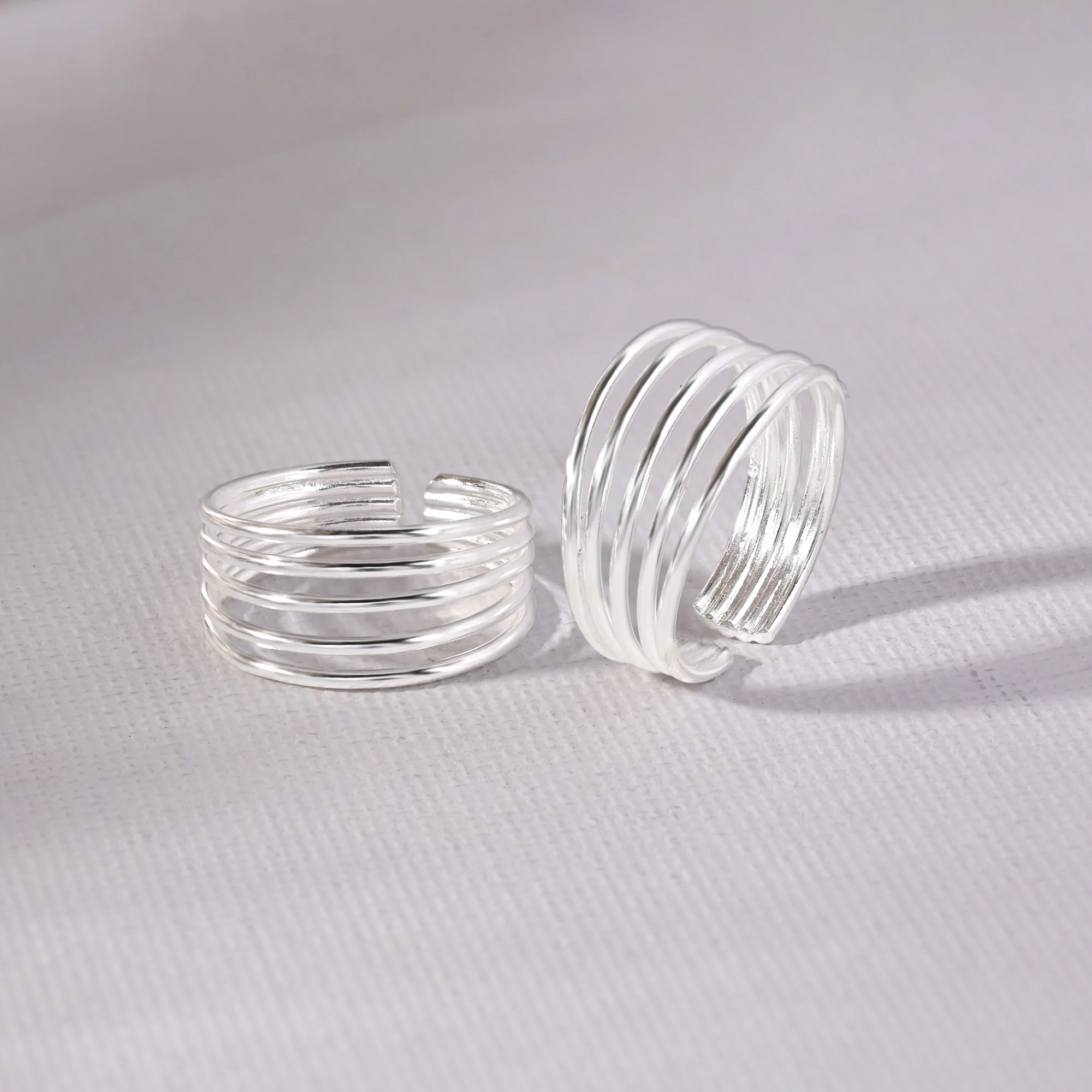 Multi Layered Band Toe Ring