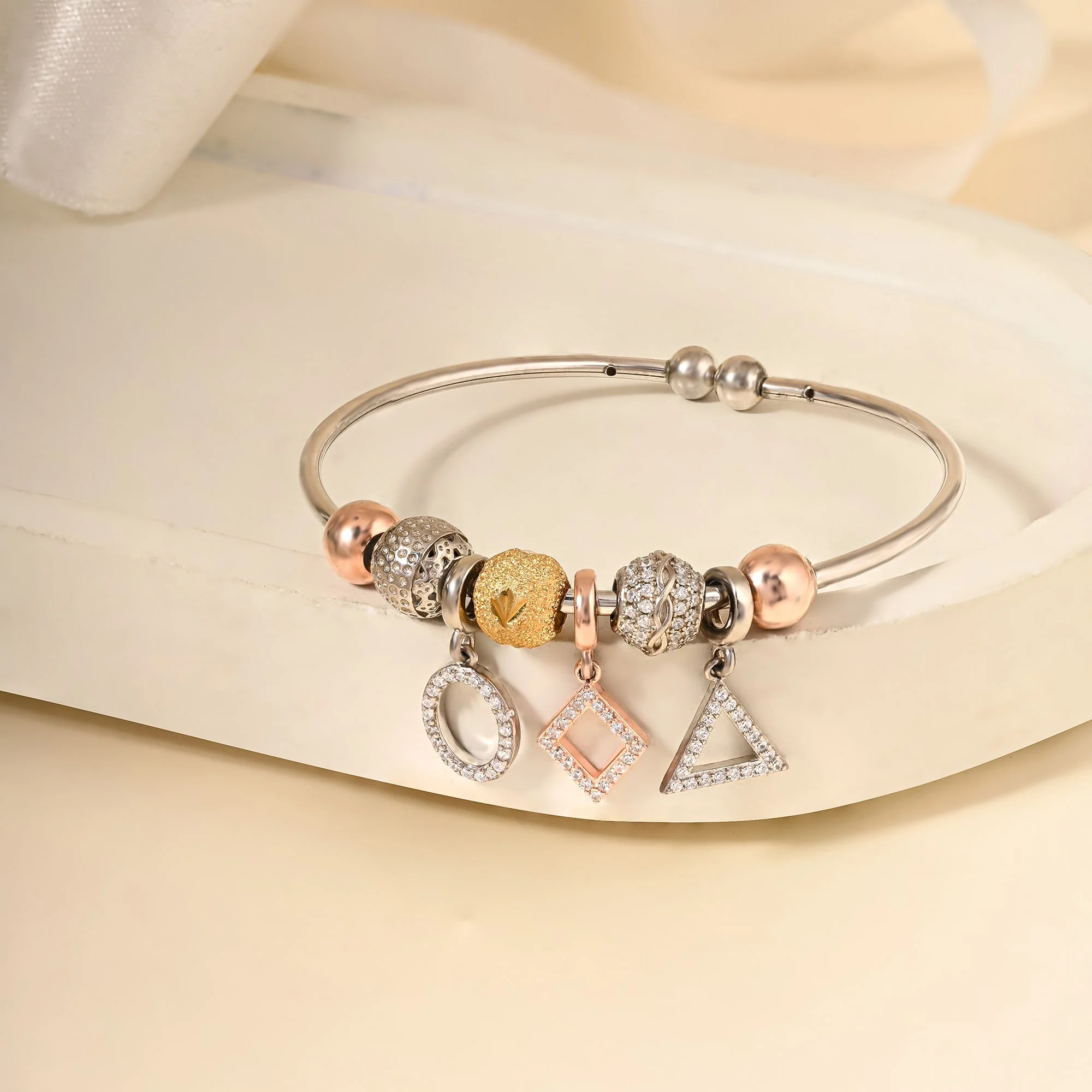 Multiclored Charms Adjustable Kada - Image 3