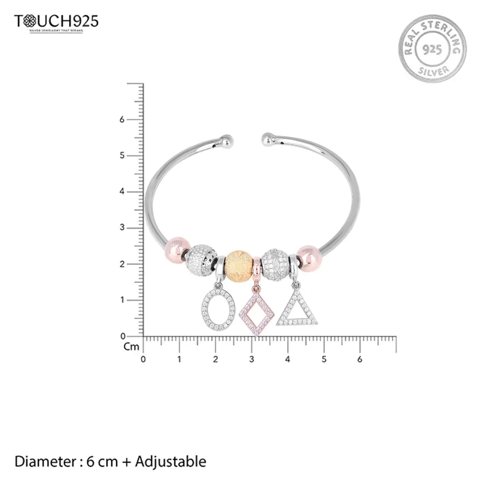 Multiclored Charms Adjustable Kada - Image 6