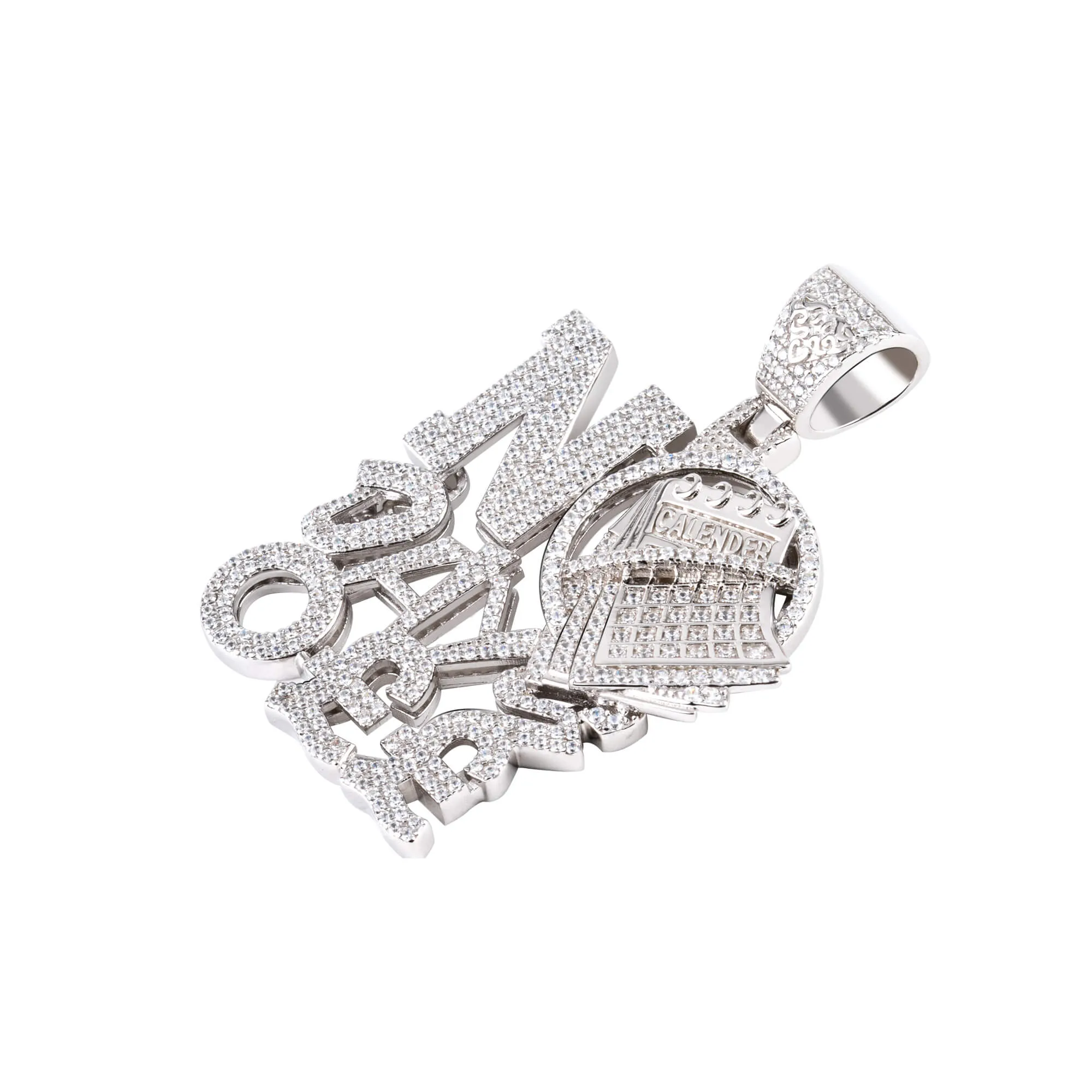 No Days Off Zircon Studded Silver Locket - Image 4