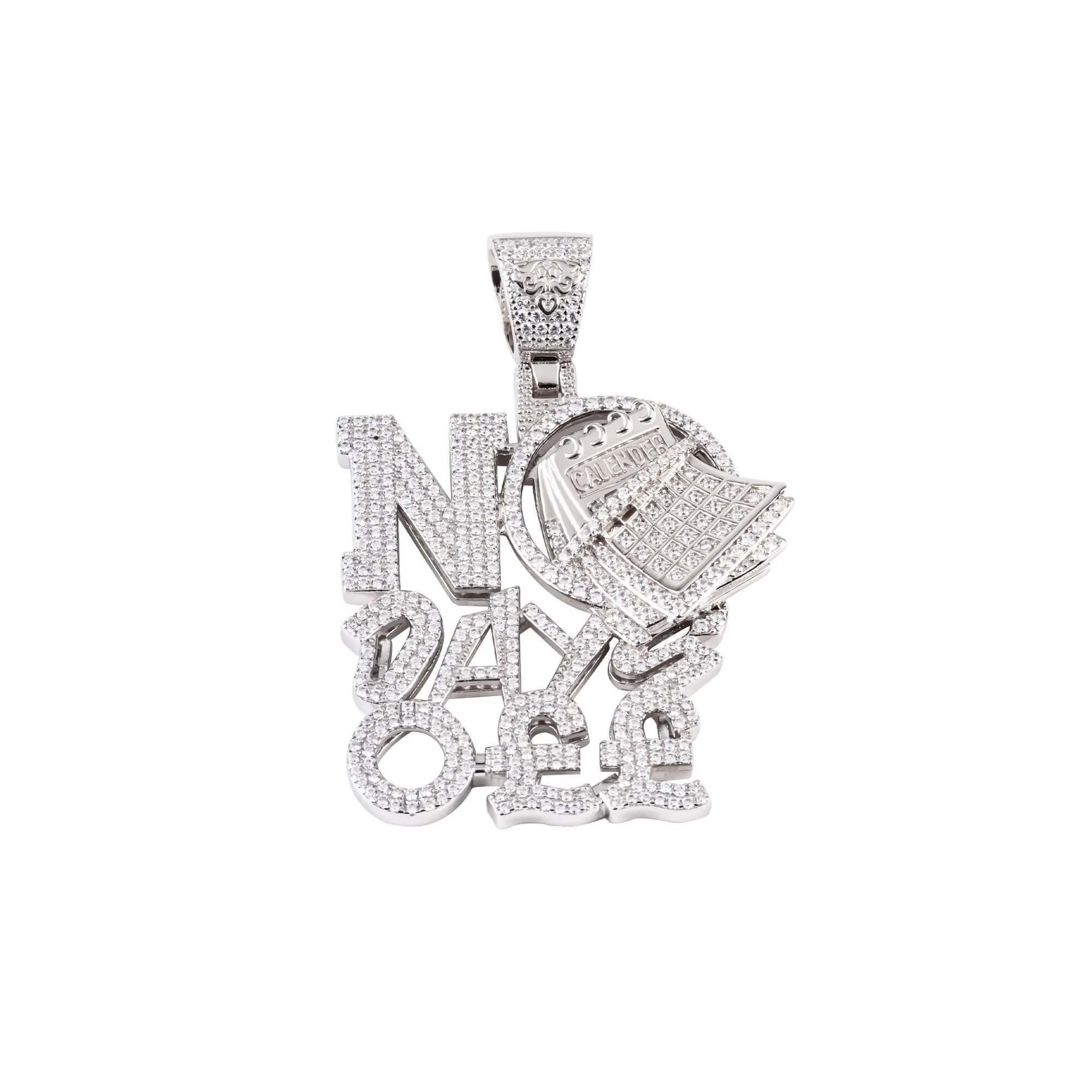 No Days Off Zircon Studded Silver Locket - Image 5