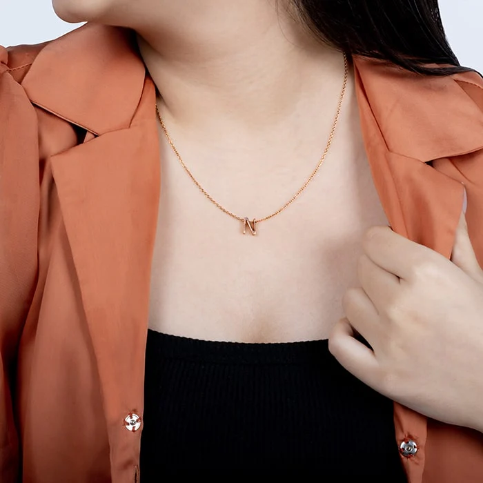 Noble N Initial Necklace - Image 7