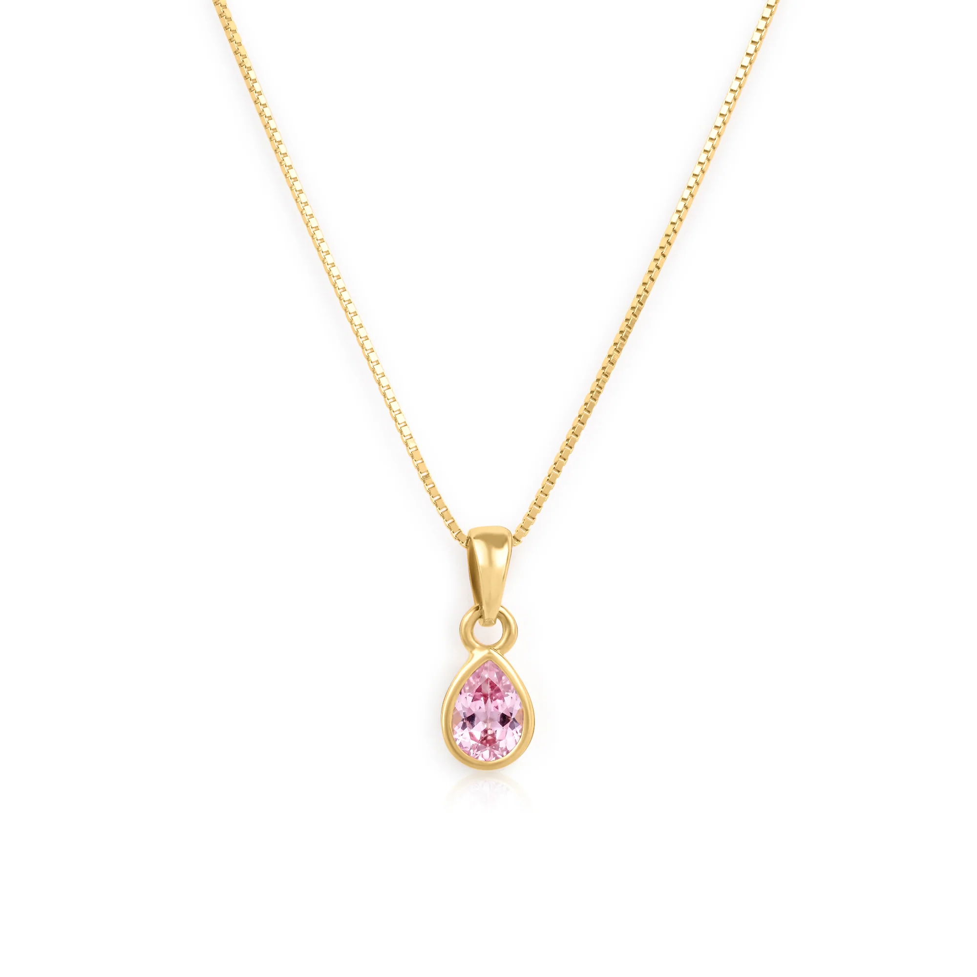 October Birthstone Silver Necklace - Image 4