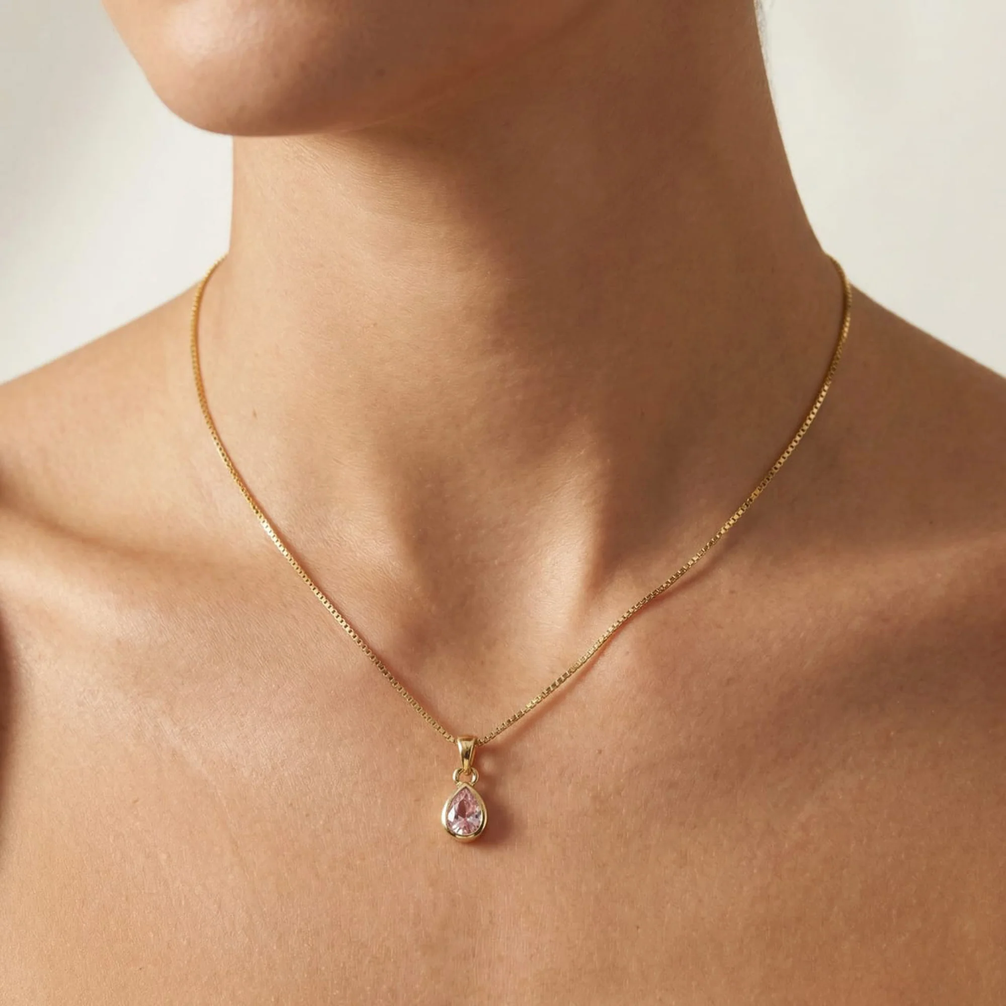 October Birthstone Silver Necklace - Image 6
