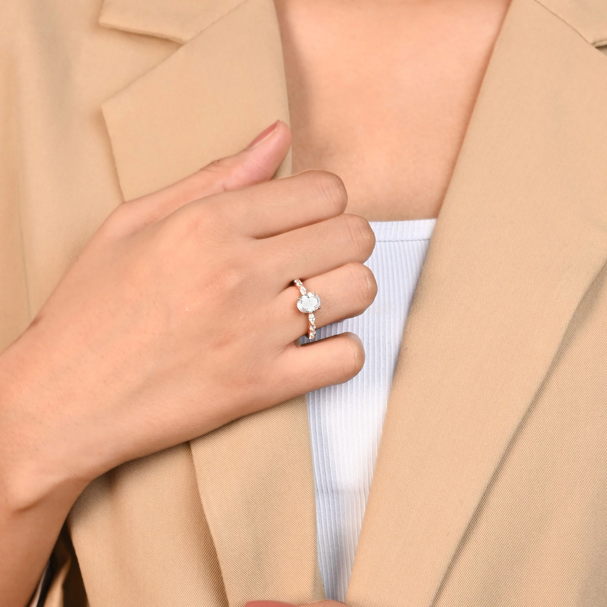 Oval Marquise CZ Ring - Image 10