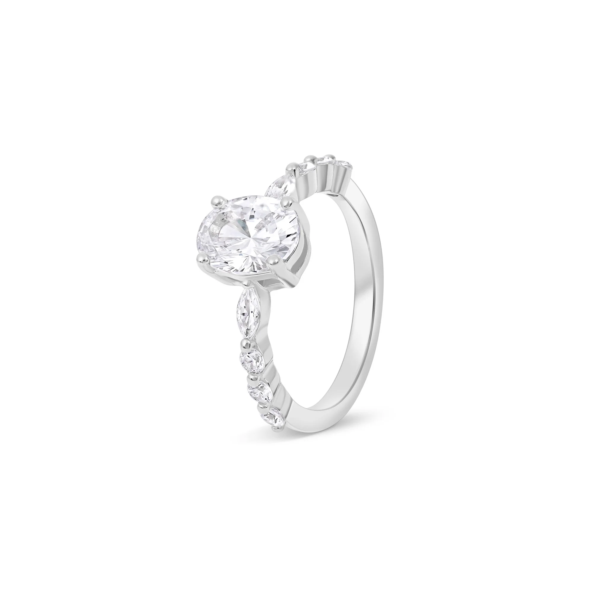 Oval Marquise CZ Ring - Image 4