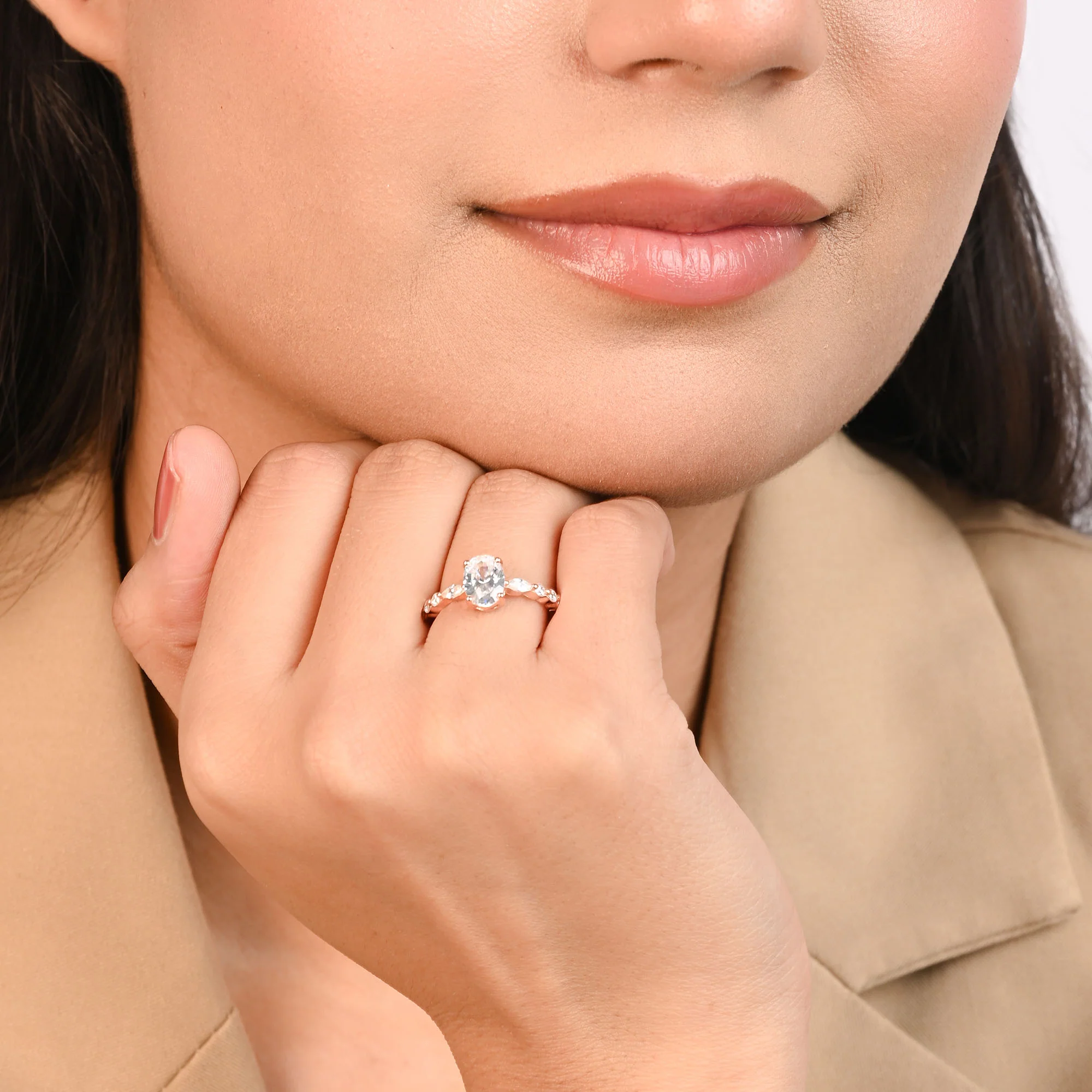 Oval Marquise CZ Ring - Image 8