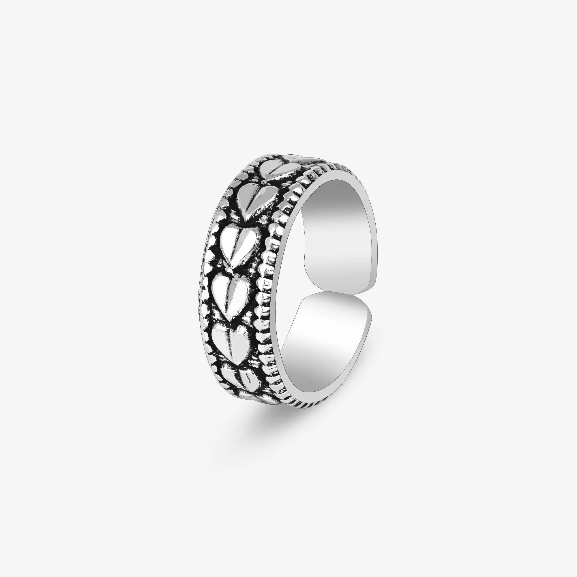 Oxidized Heart Shape Toe Ring - Image 6