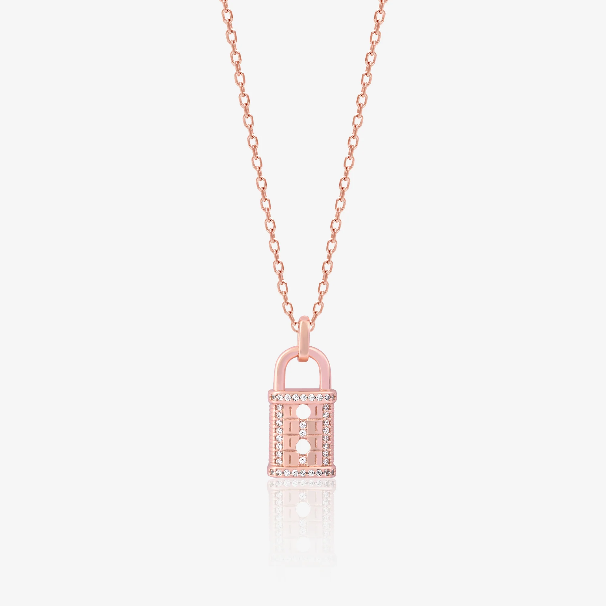 Padlock Silver Necklace - Image 4