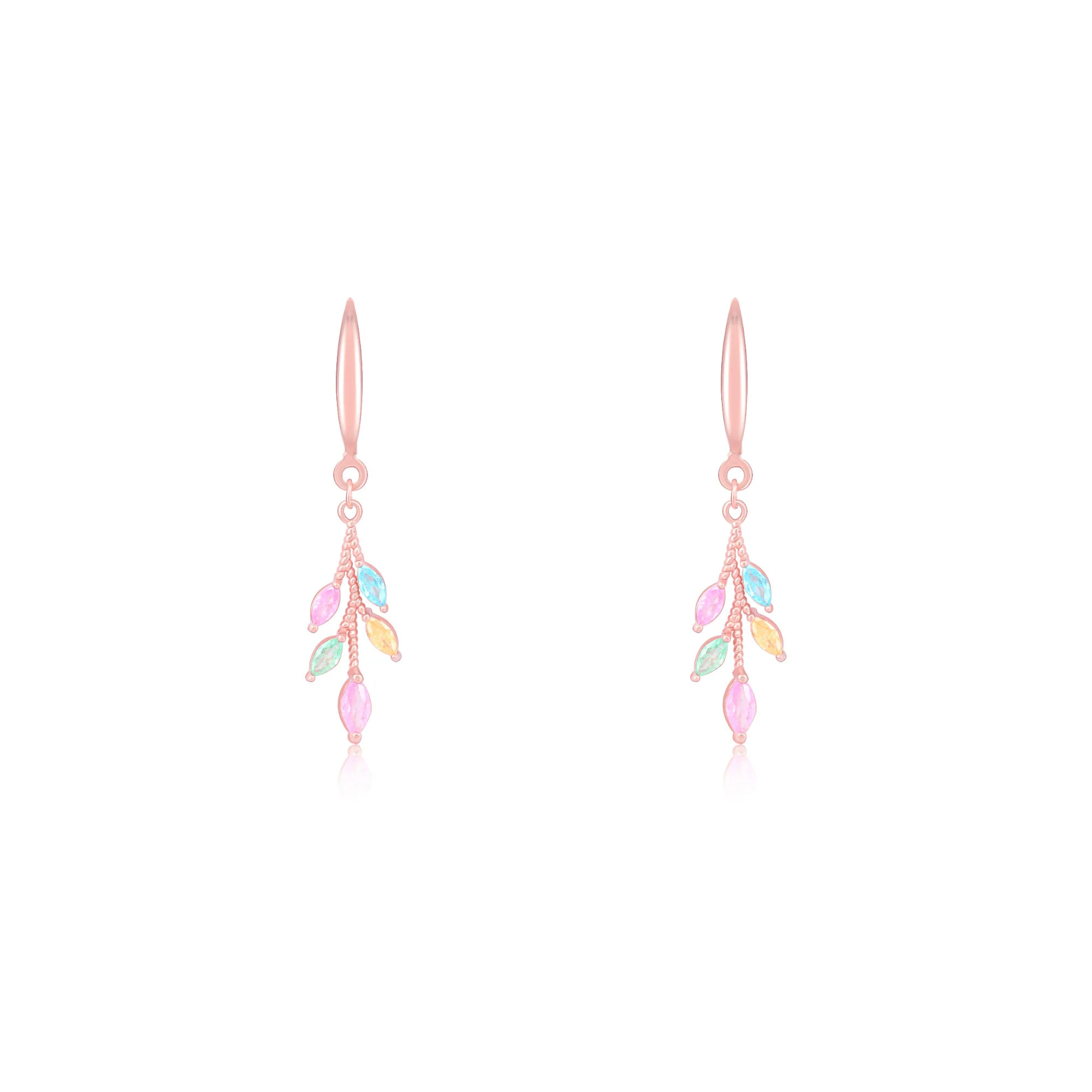 Pastel Bead Fish Hook Earrings - Image 2