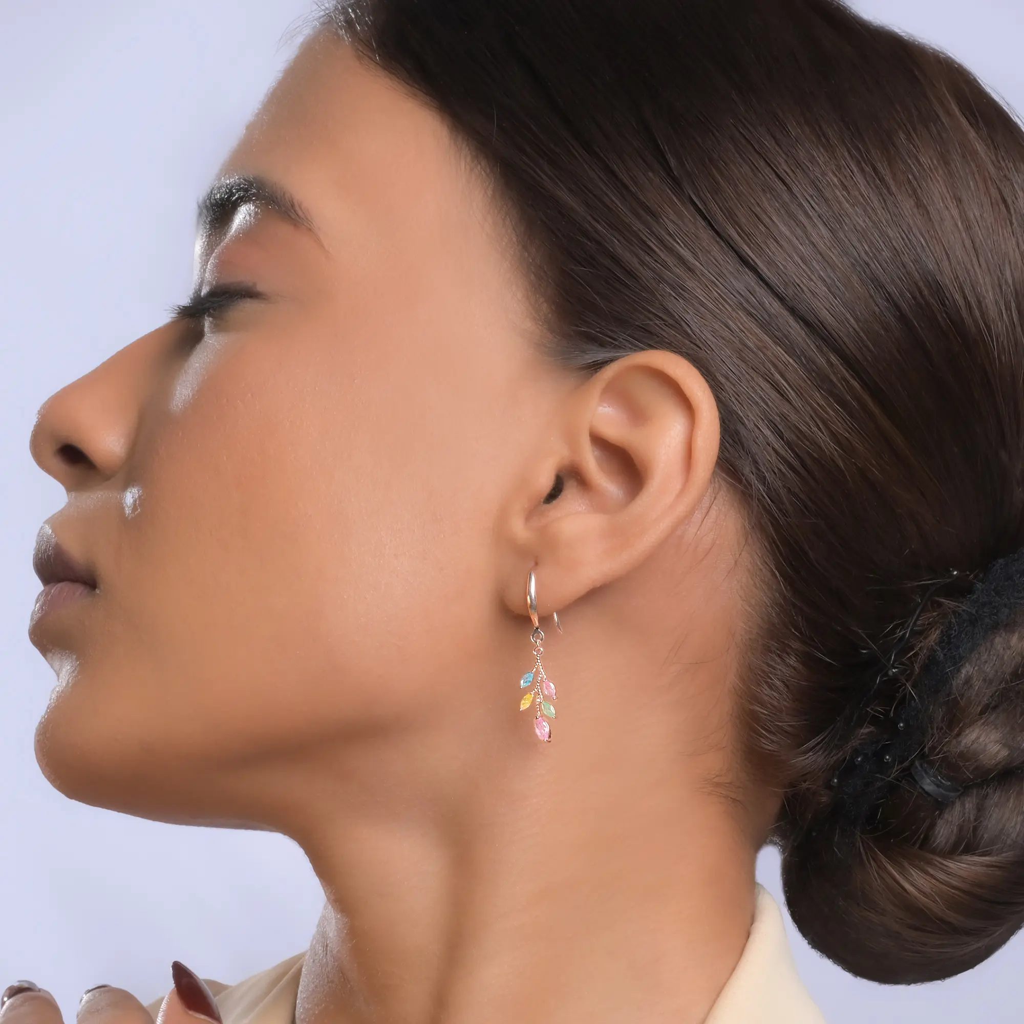 Pastel Bead Fish Hook Earrings - Image 5