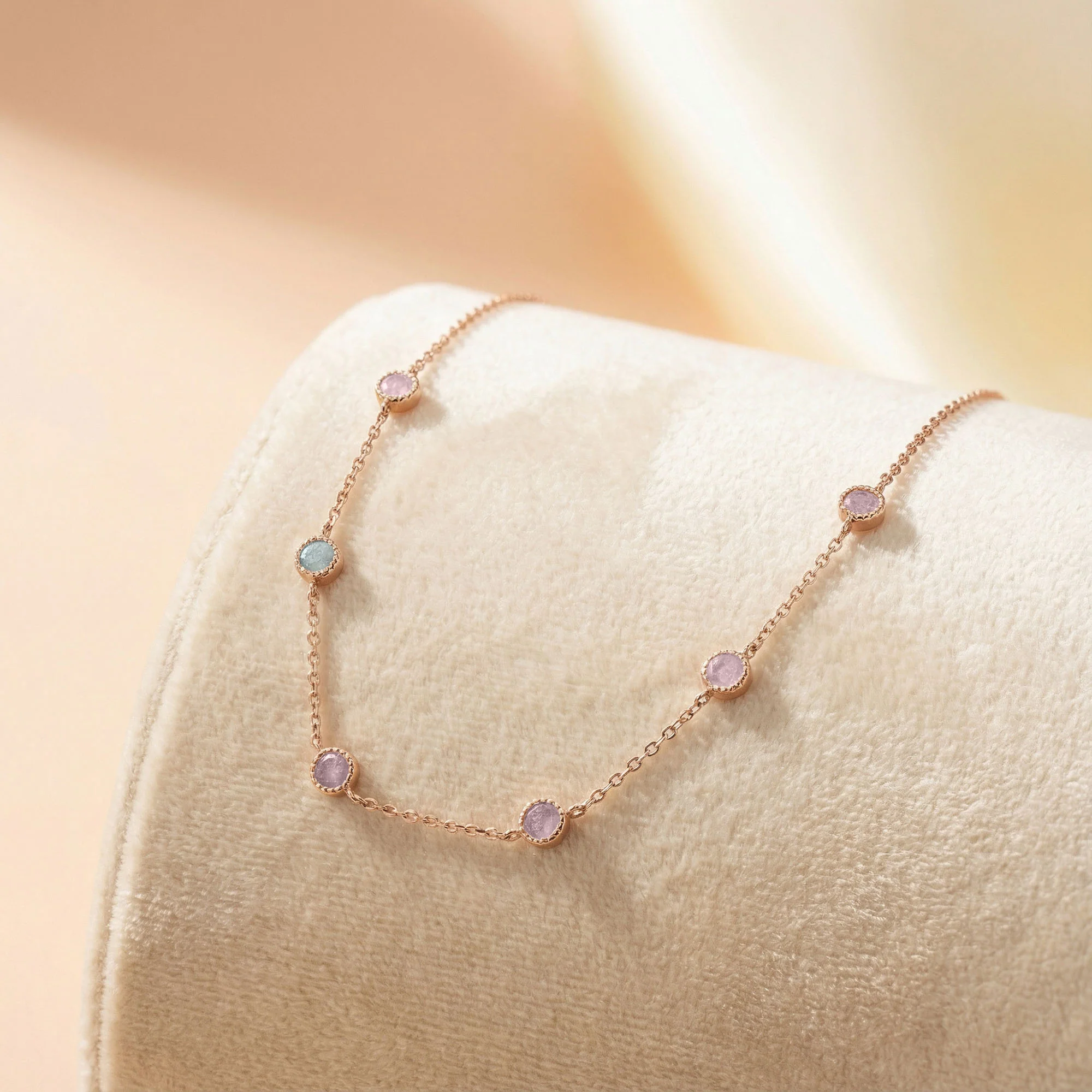 Pastel Bezel Necklace