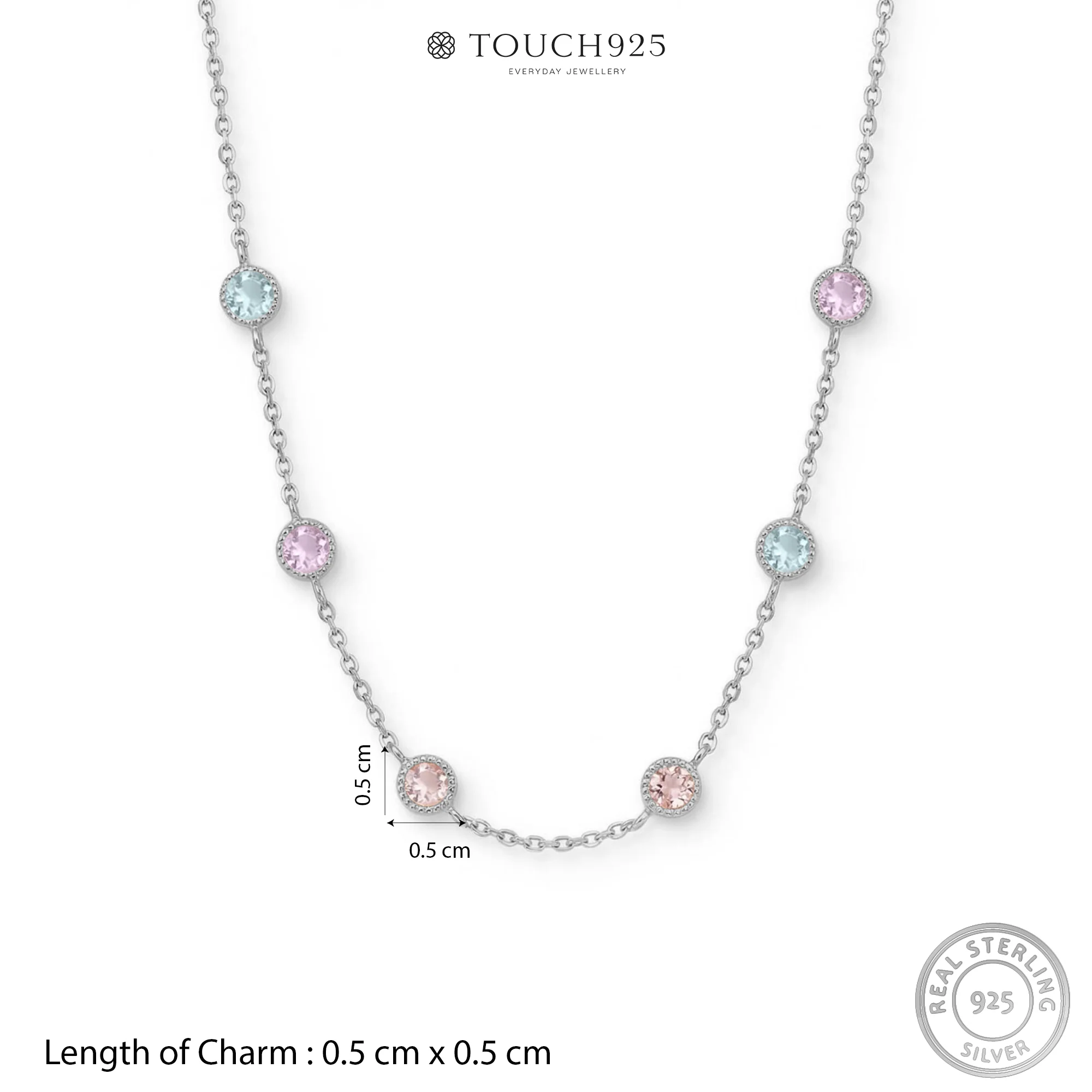 Pastel Bezel Necklace - Image 12