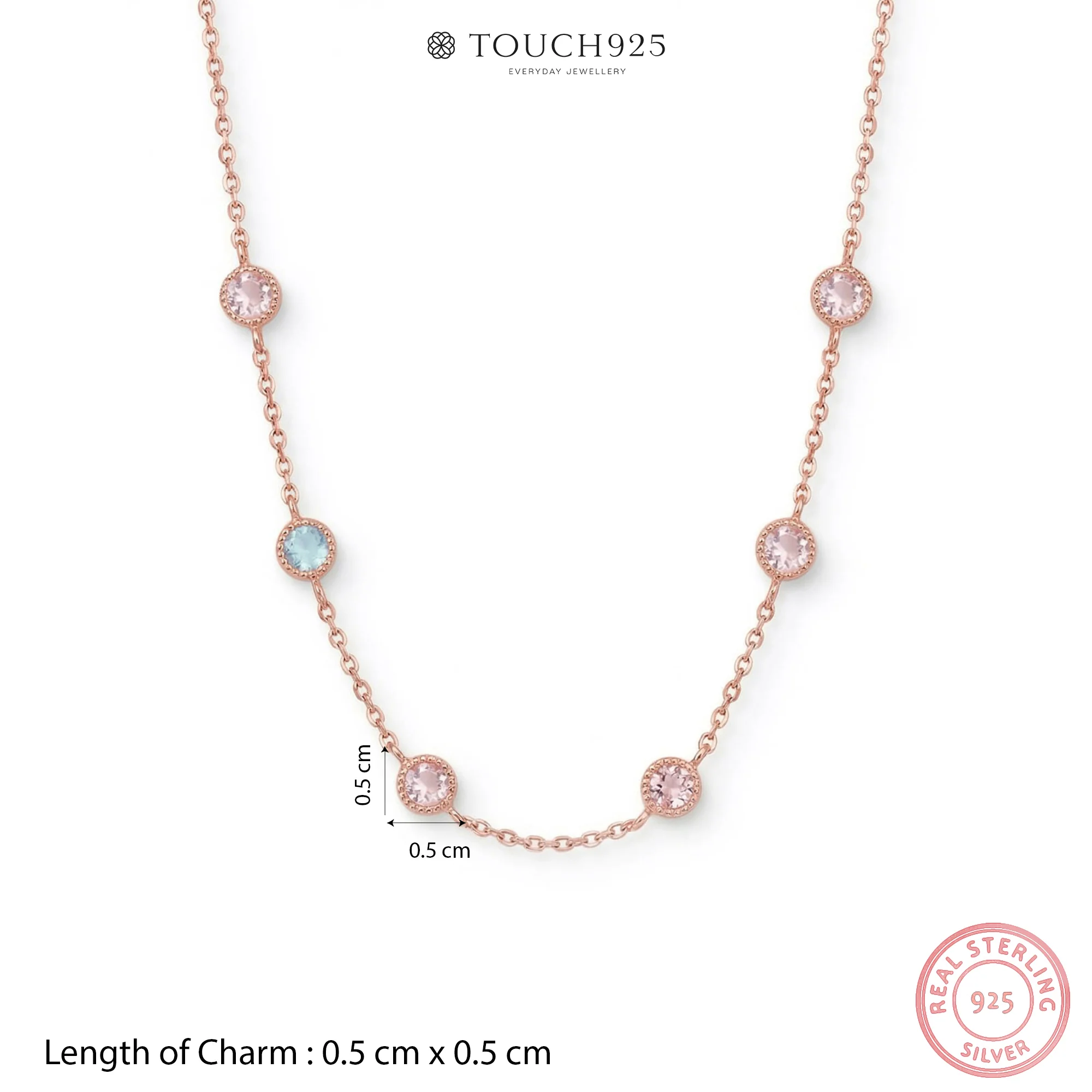 Pastel Bezel Necklace - Image 6