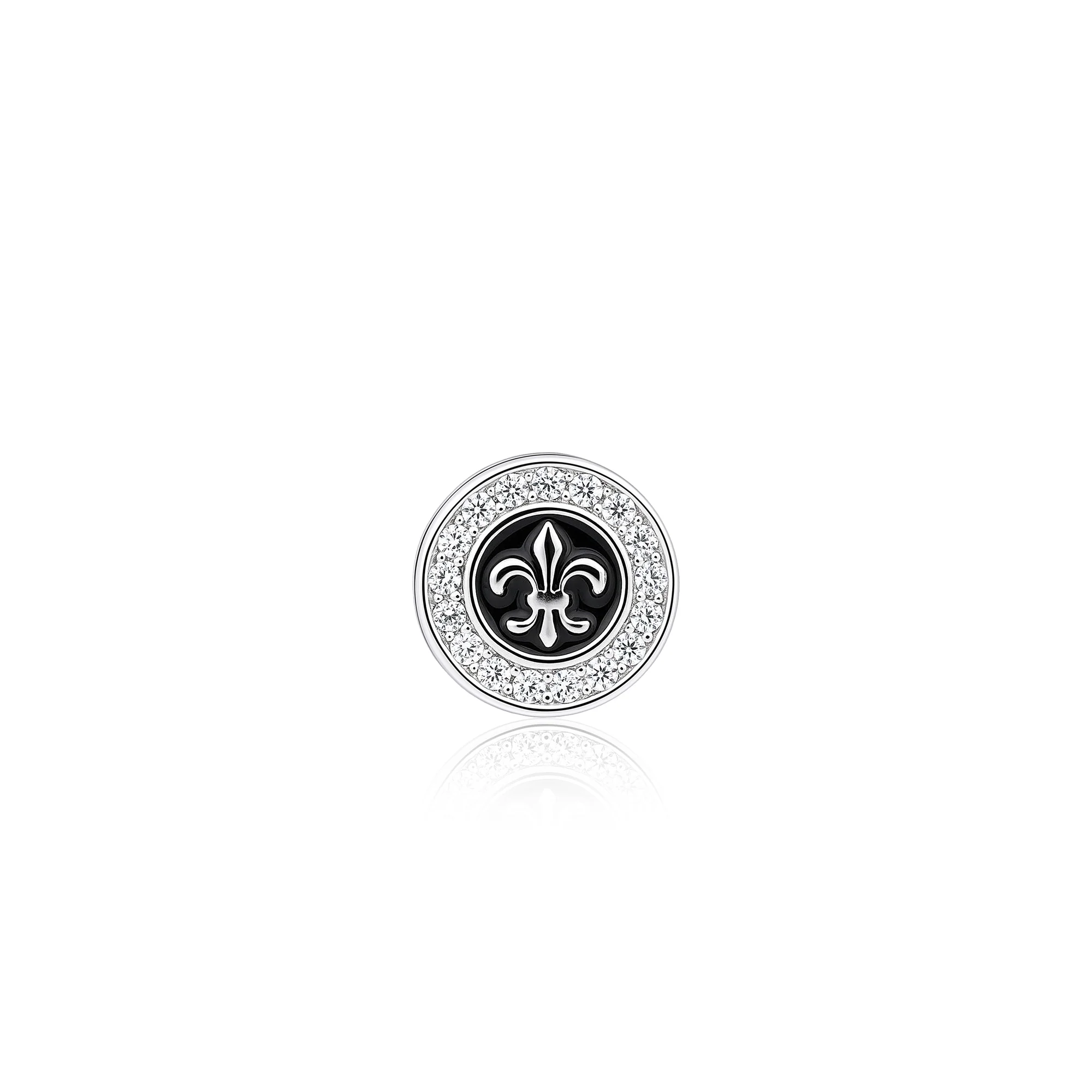 Pavé Flower Silver Studs - Image 4