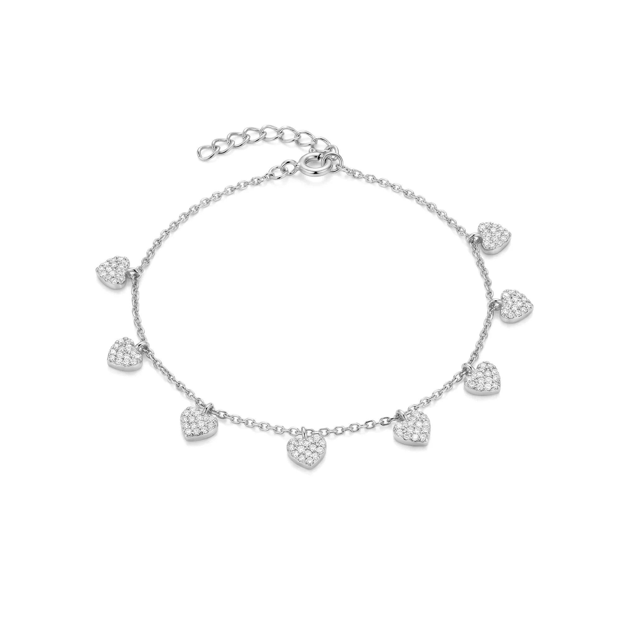 Pavé Heart Charm Bracelet - Image 2