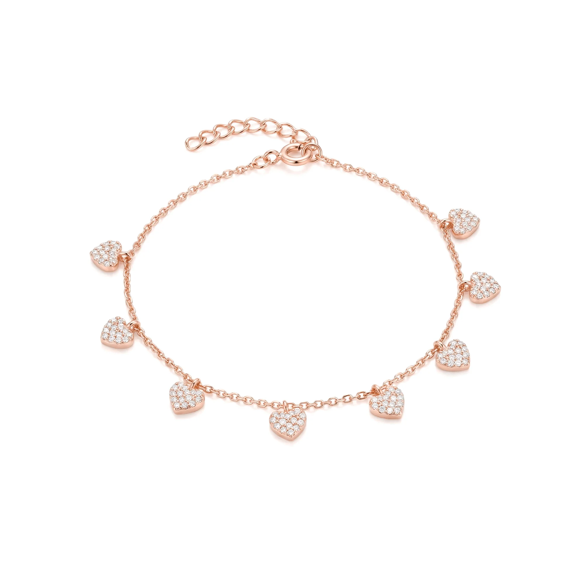 Pavé Heart Charm Bracelet - Image 6