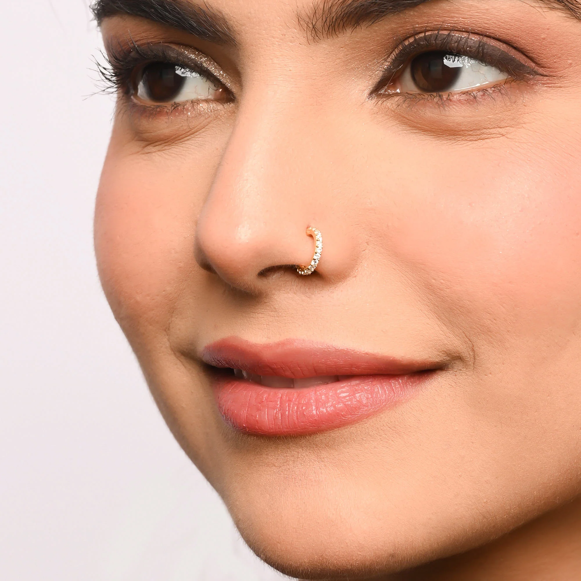 Pavé Huggie Nose Ring - Image 3