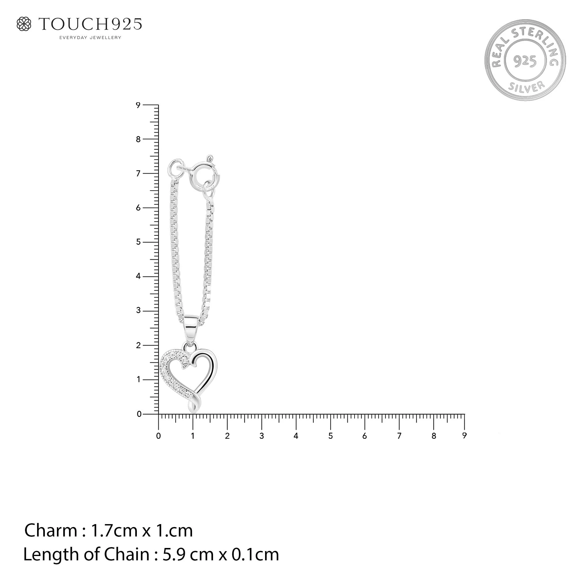 Pavé Loop Heart Charm - Image 5