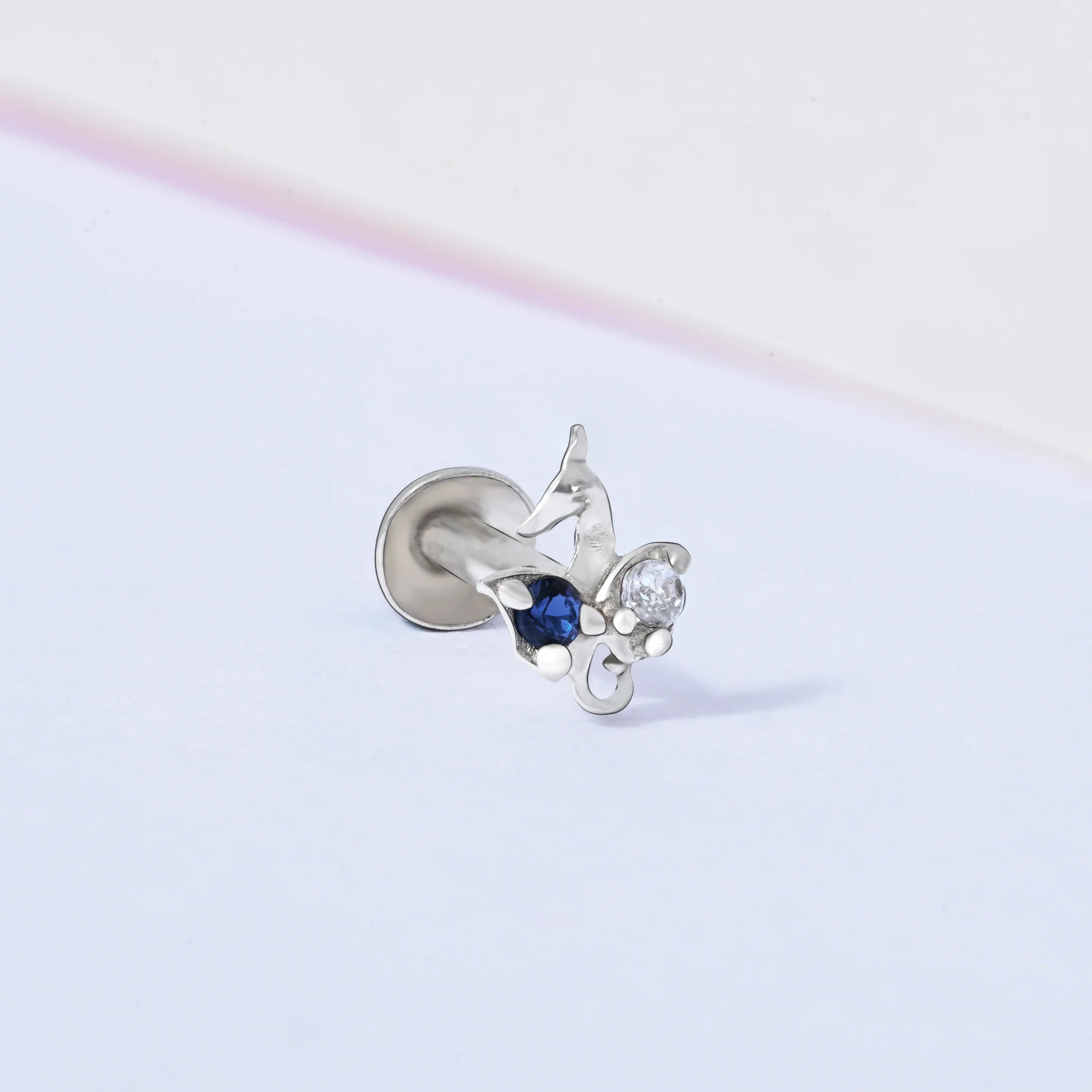 Peacock Charm Silver Nose Pin - Image 4