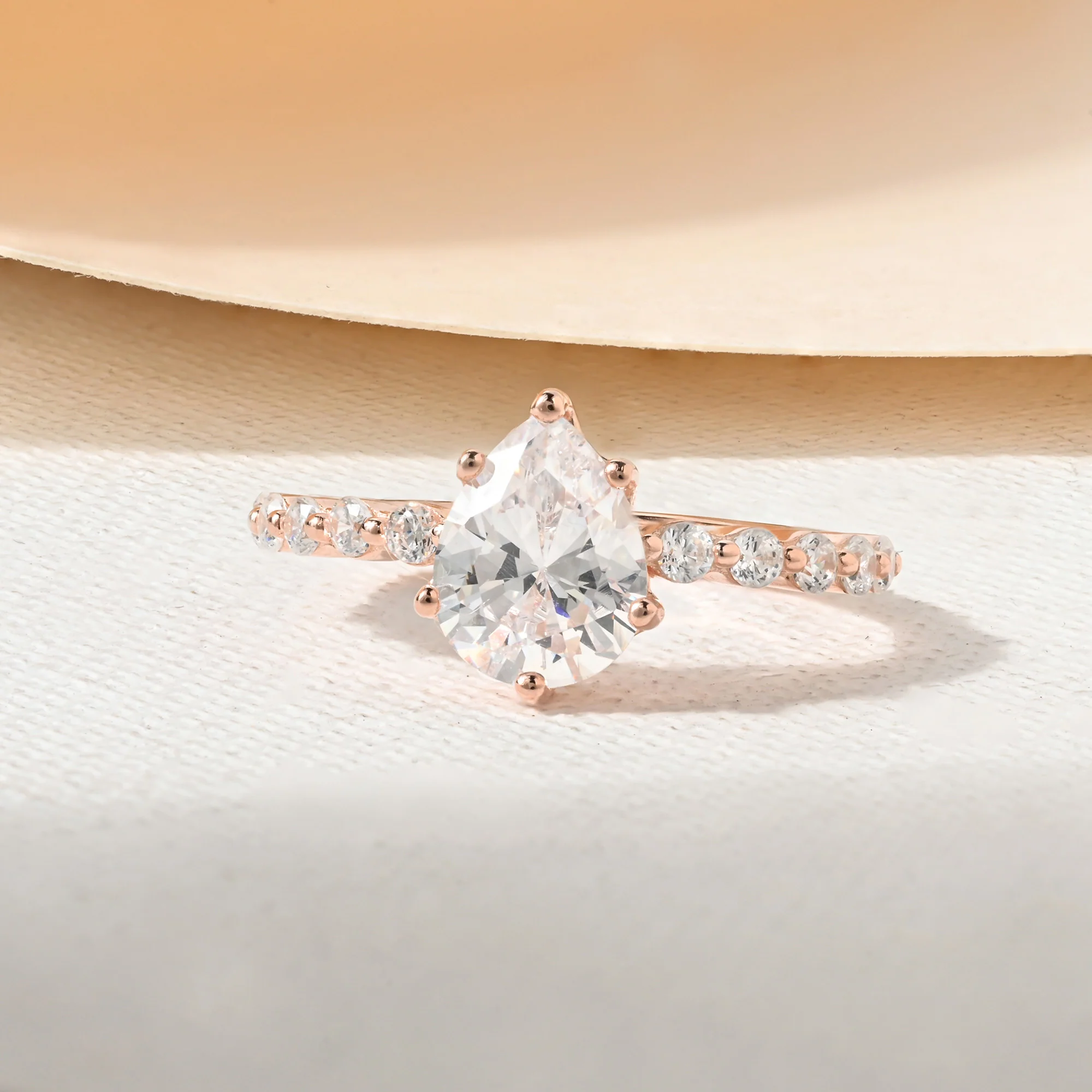 Pear Classic Accent Ring - Image 7