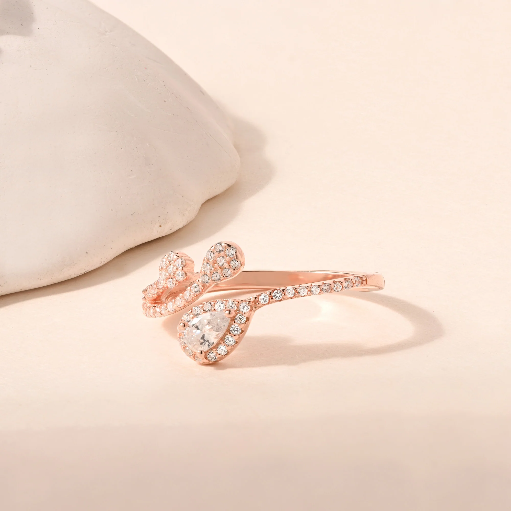 Pear Halo Wrap Ring - Image 7