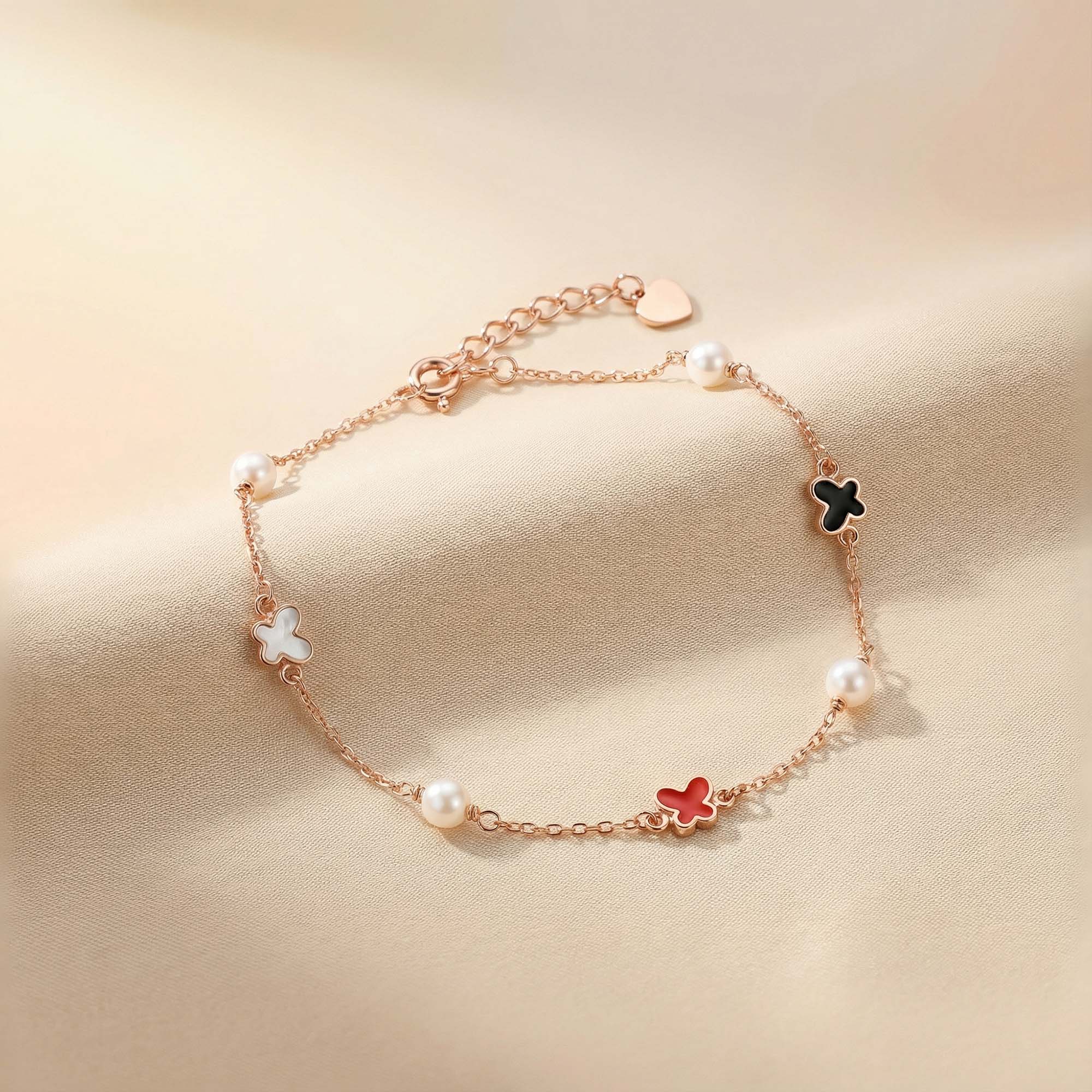 Pearl Clover Chain Bracelet