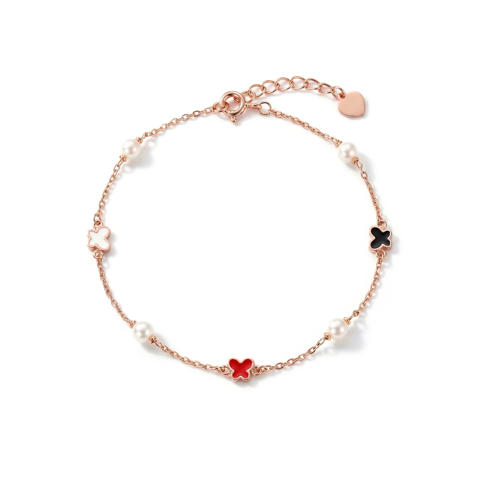 Pearl Clover Chain Bracelet - Image 2