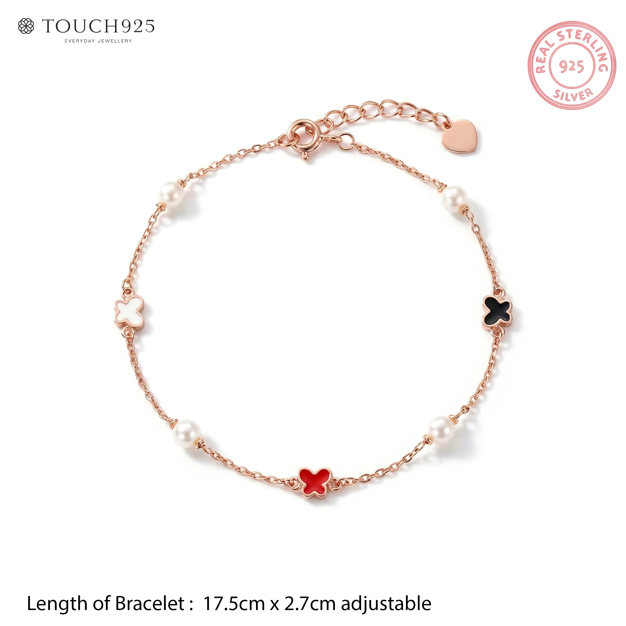 Pearl Clover Chain Bracelet - Image 5