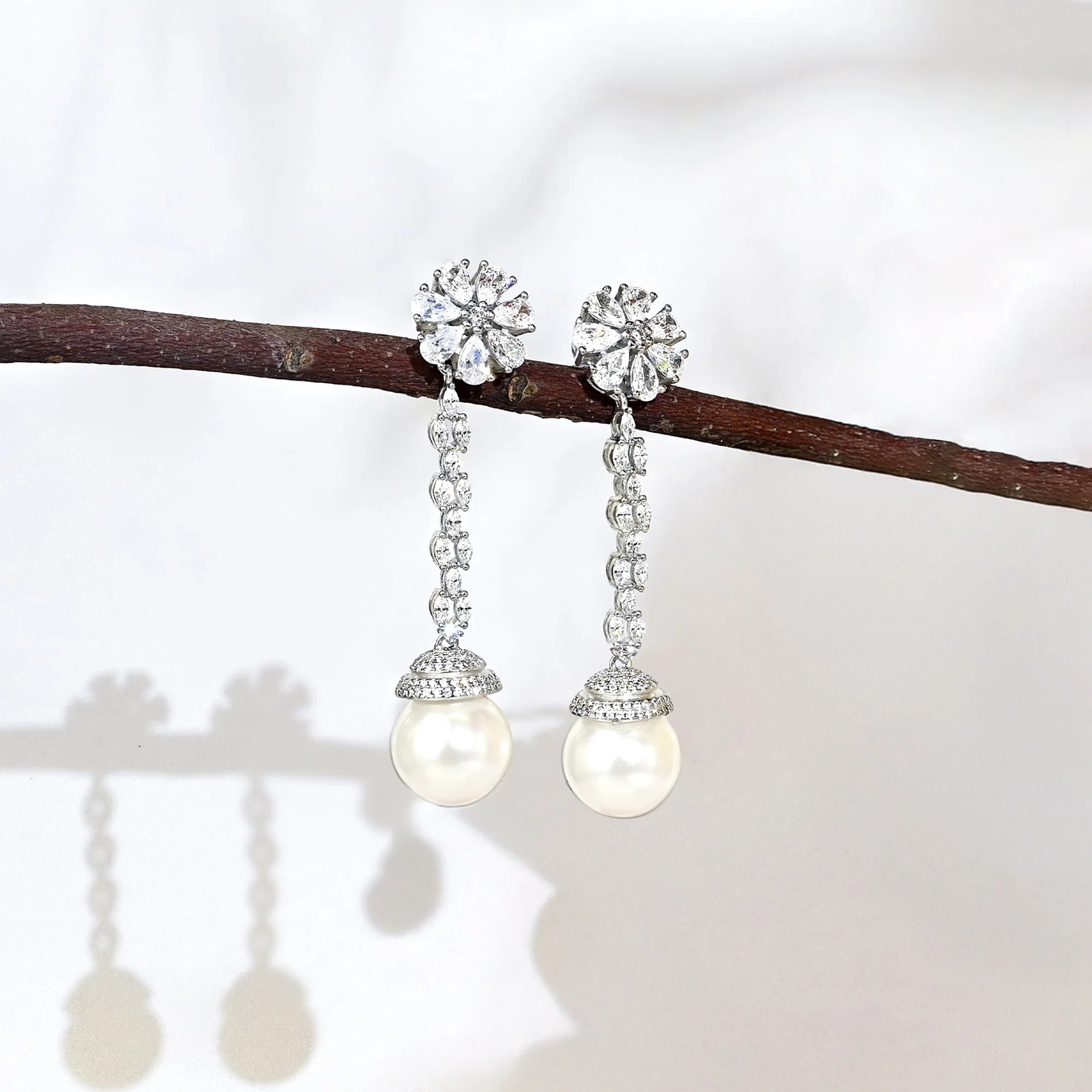 Pearl CZ Cascade Dangler - Image 7