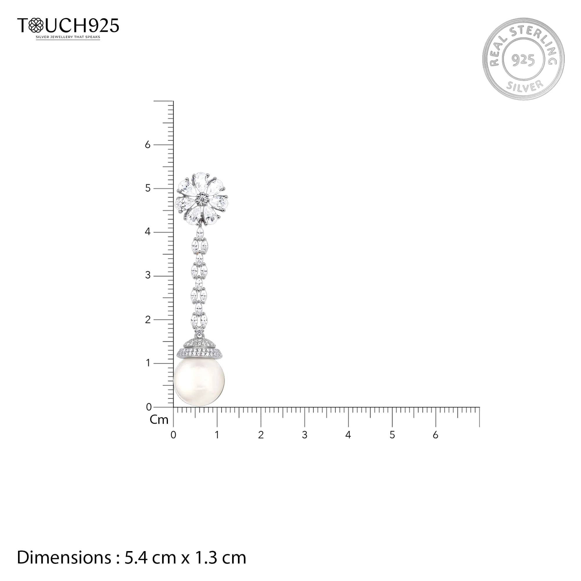 Pearl CZ Cascade Dangler - Image 8