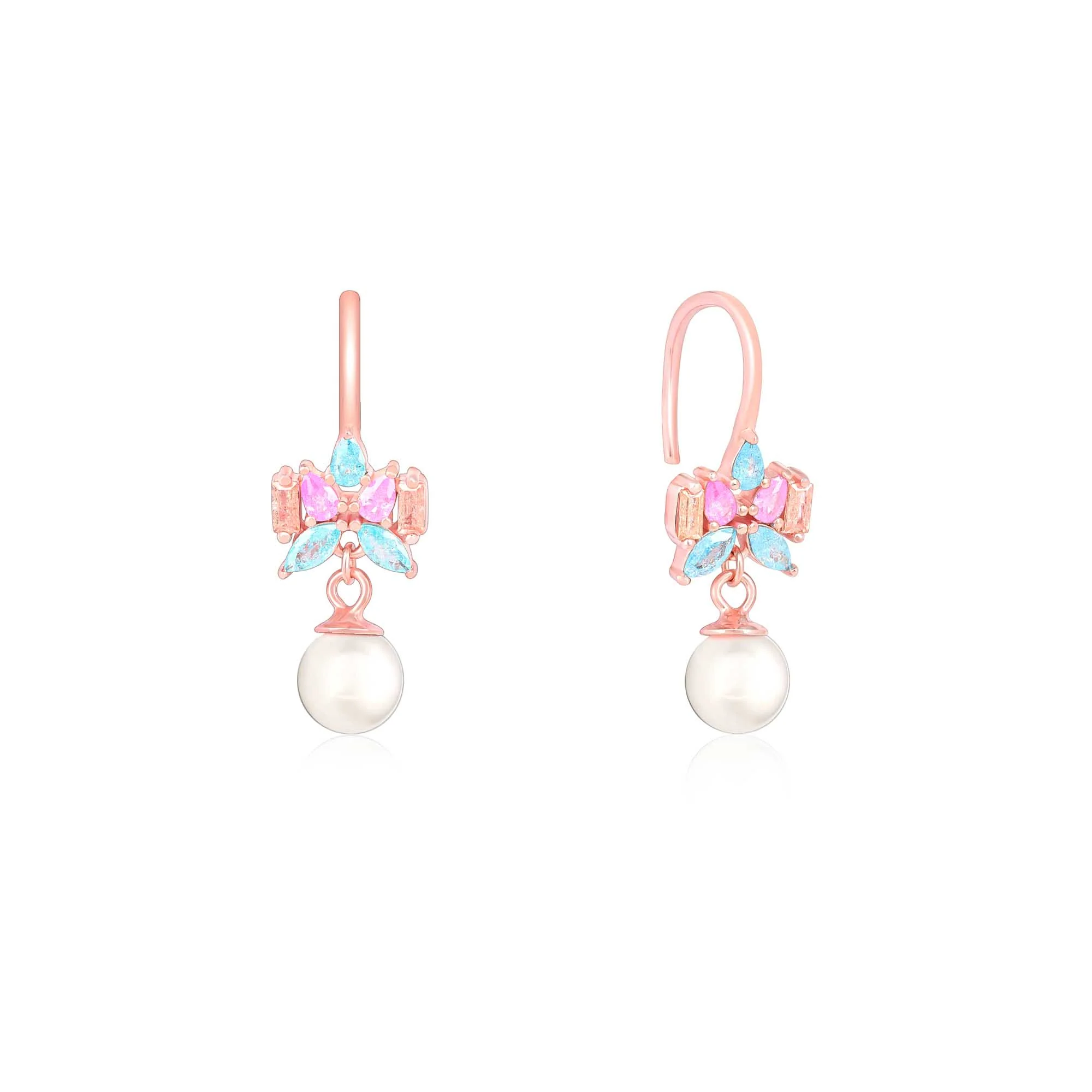 Pearl Drop Beads Earrings - Image 2