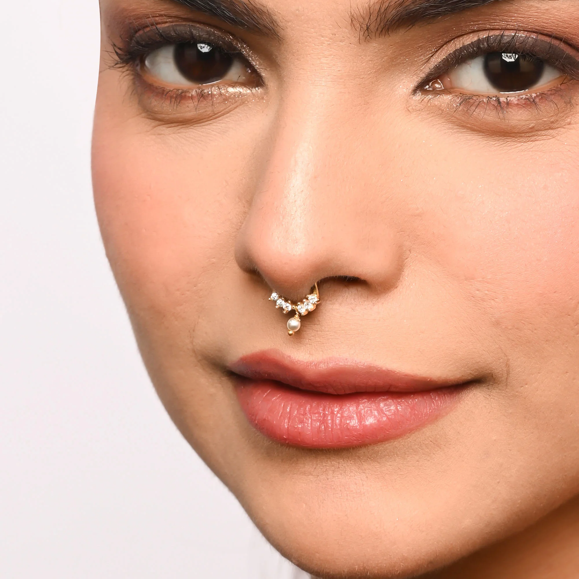 Pearl Drop Septum Nose Ring - Image 5