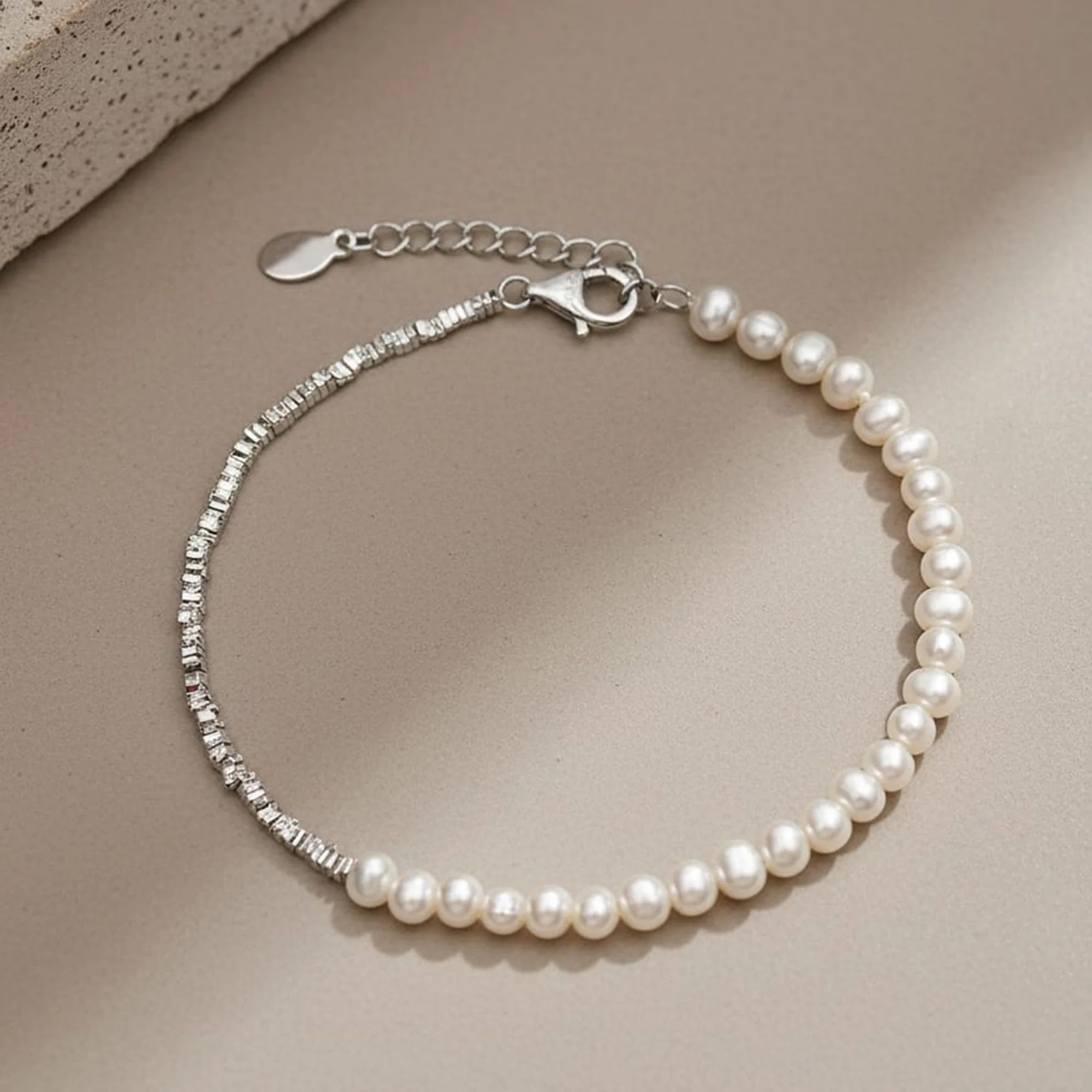 Pearl Station Silver Bracelet