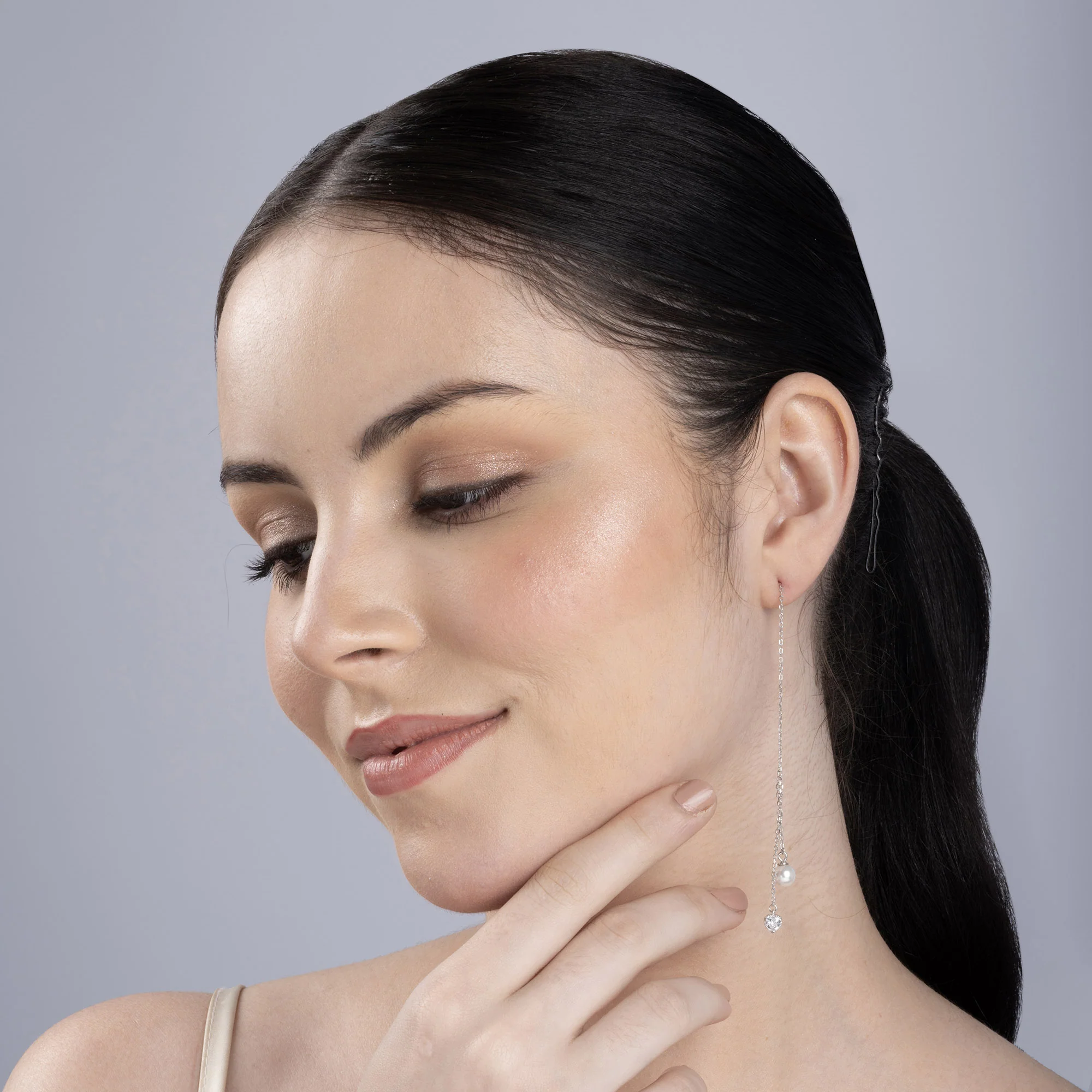 Pearl Threader Earrings - Image 6