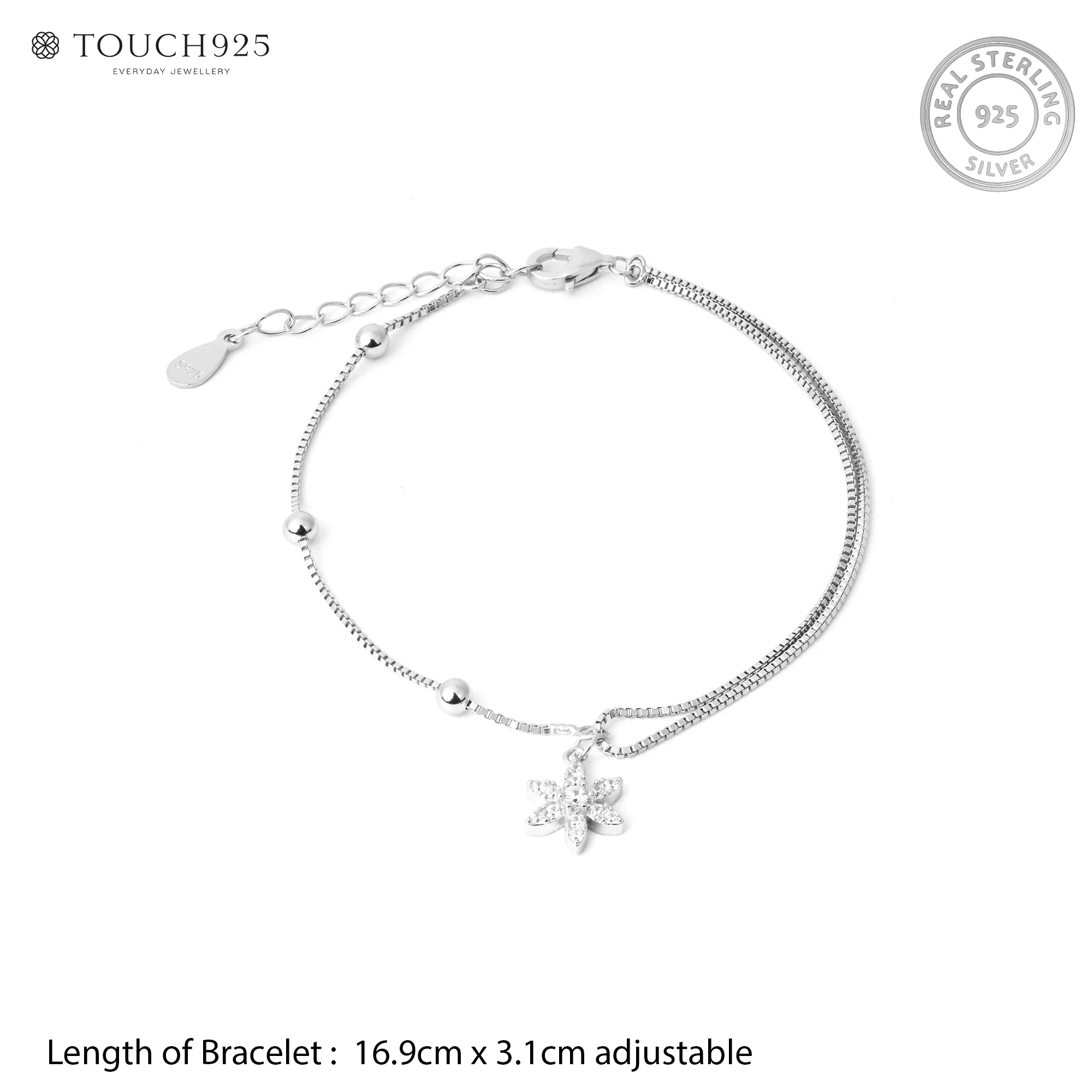 Petal Drop Silver Bracelet - Image 5