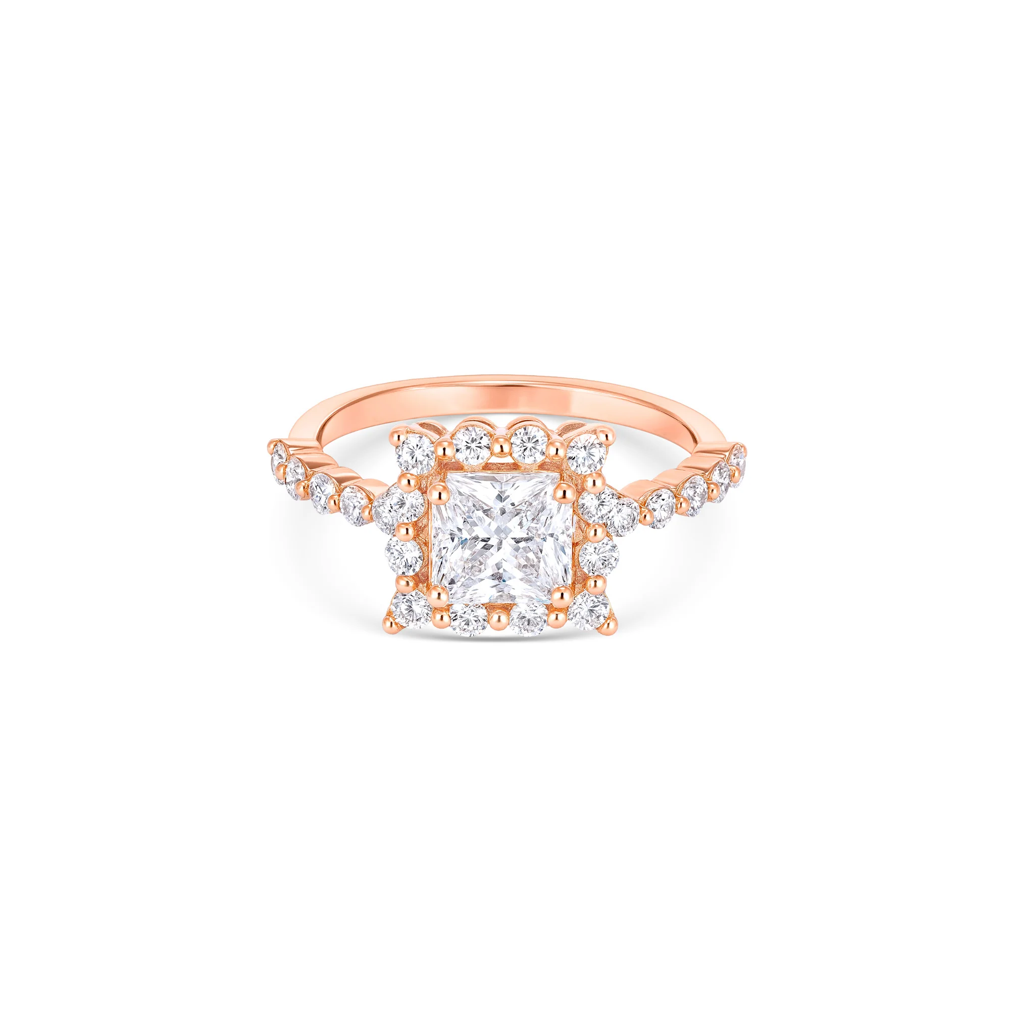 Princess Cut Halo Ring - Image 2