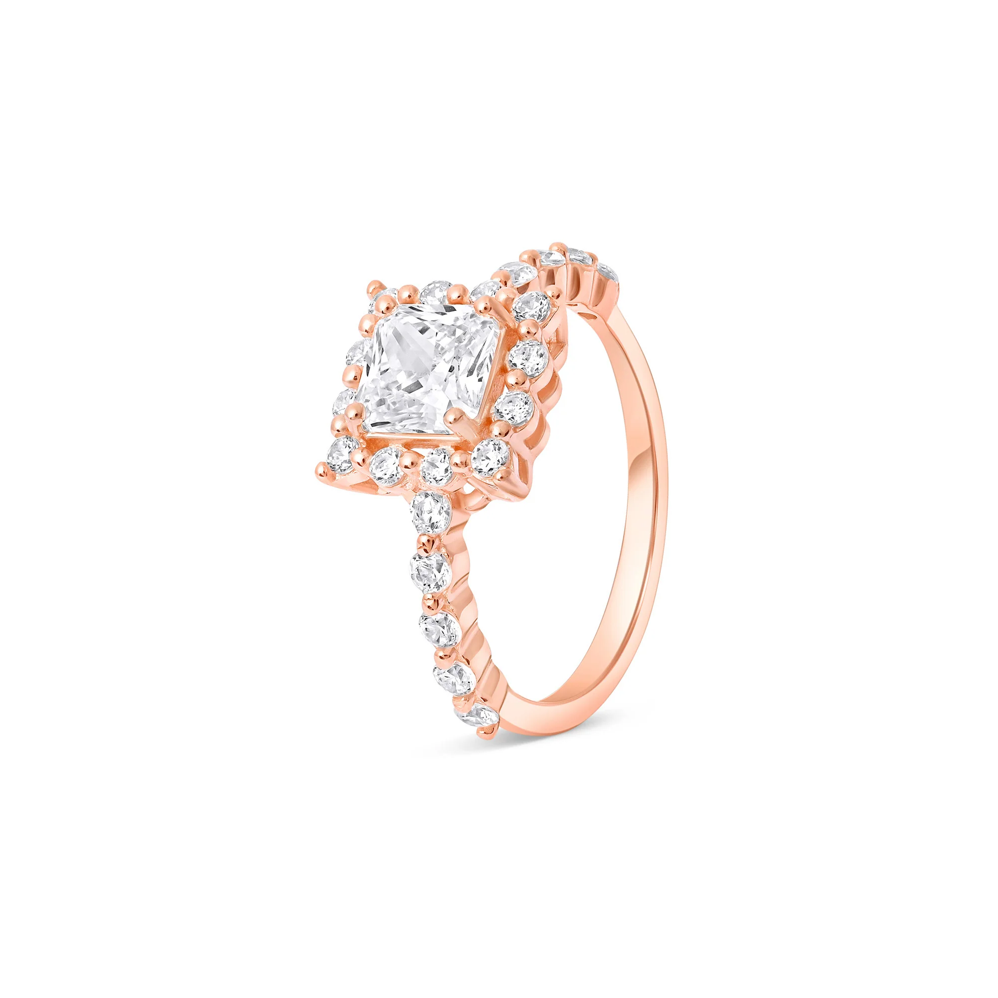 Princess Cut Halo Ring - Image 4