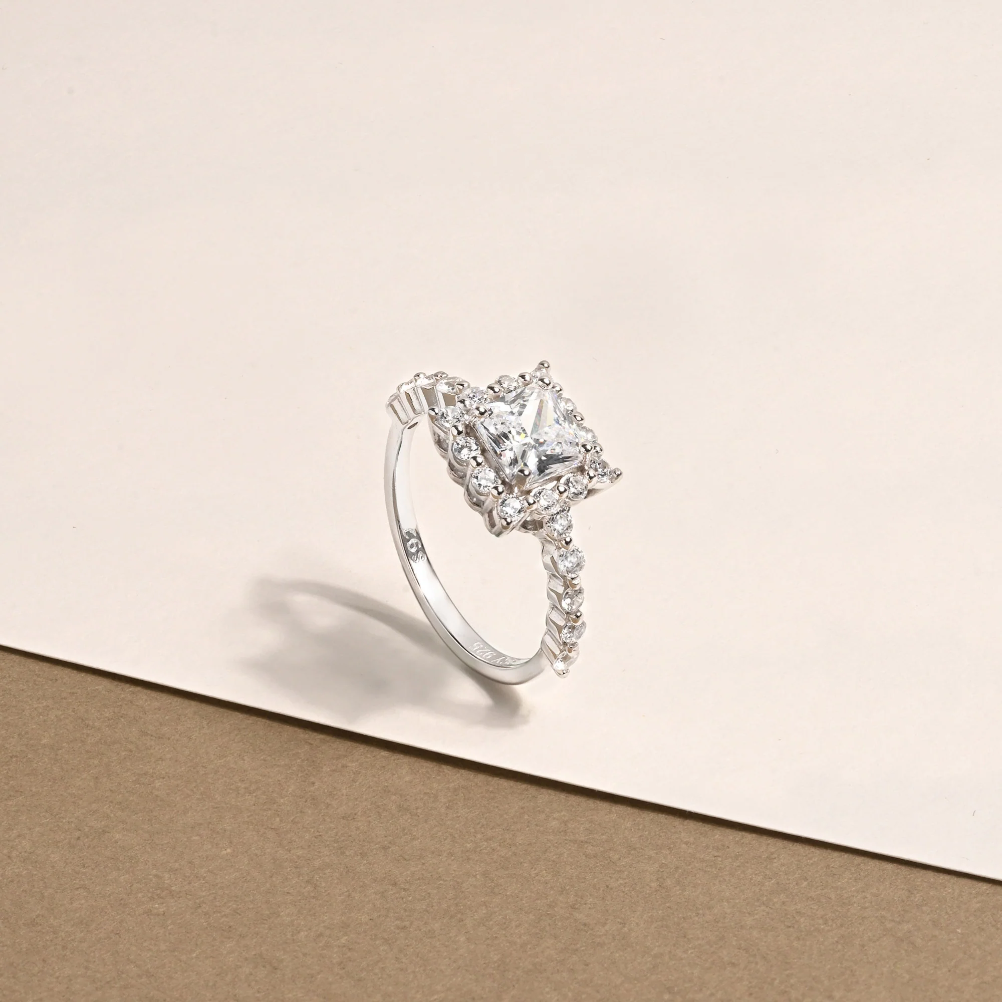 Princess Cut Halo Ring - Image 7