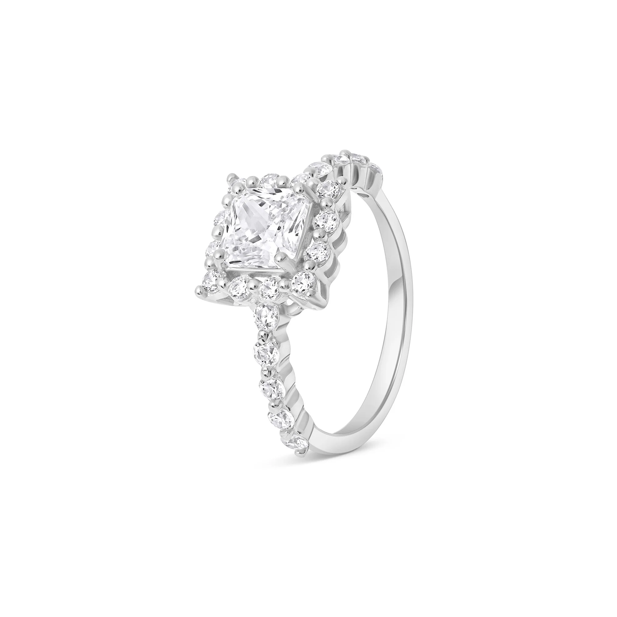 Princess Cut Halo Ring - Image 8