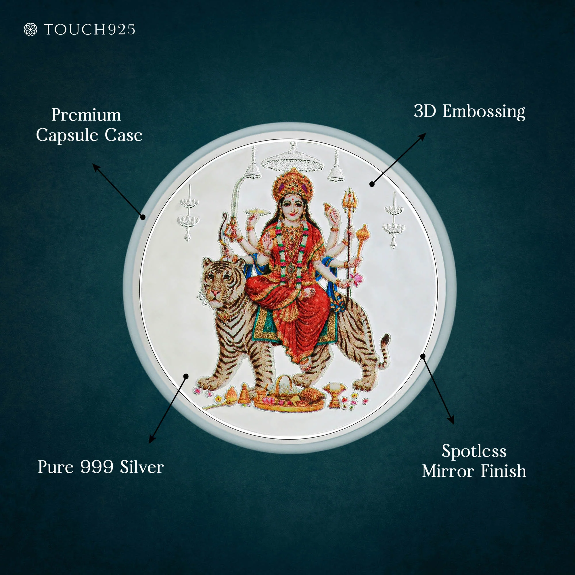10g Durga Maa Pure 999 Silver Coin - Image 4